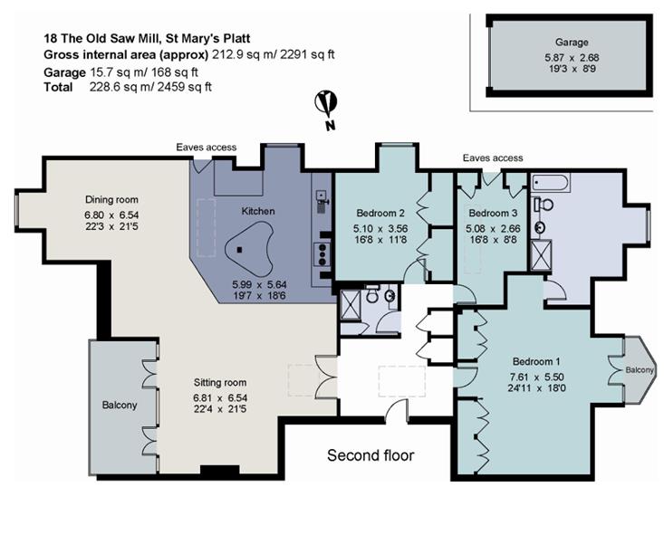 Apartment 18 The Old Saw Mill, Long Mill Lane, Platt floorplan
