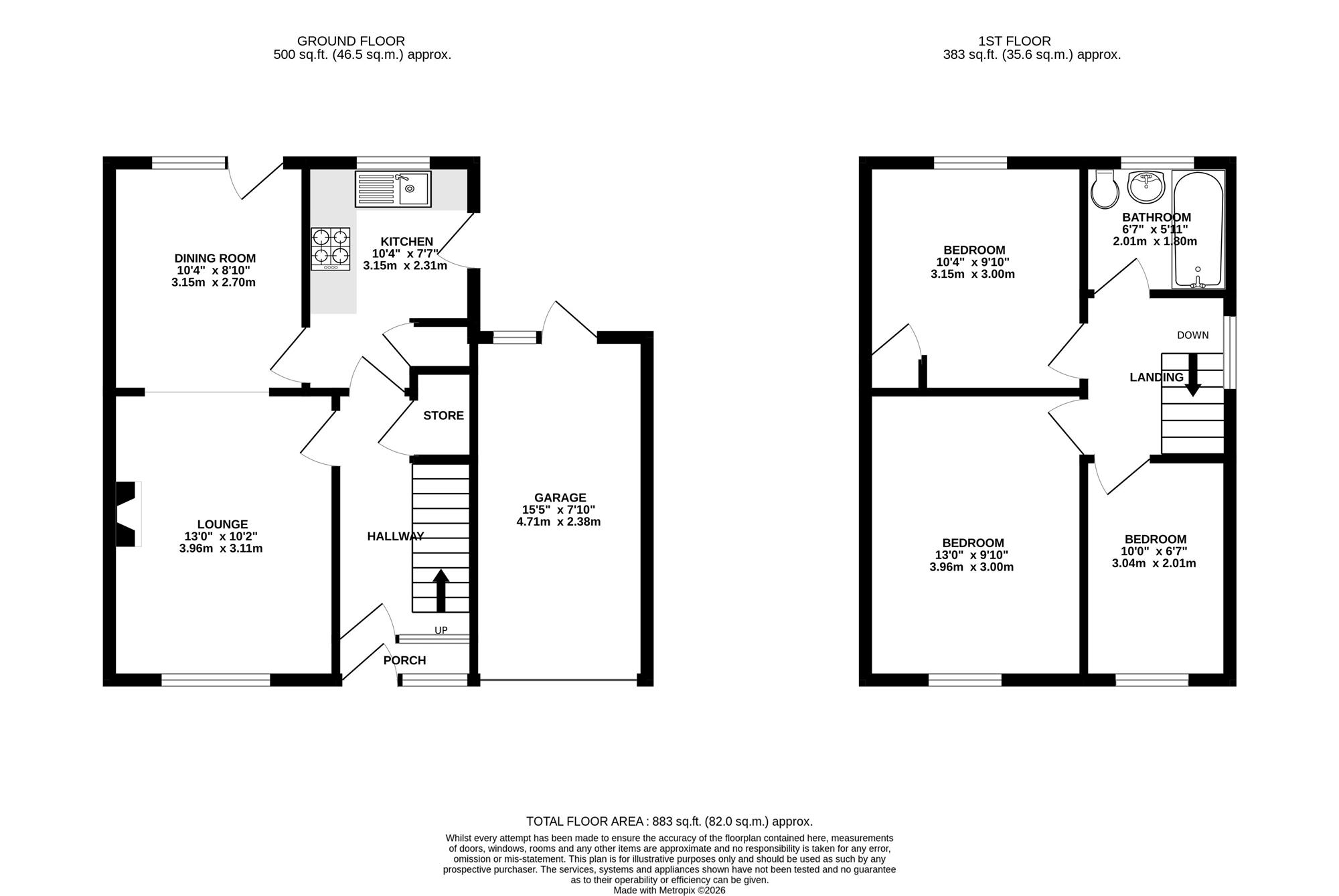 126, Fairway, Nottingham floorplan