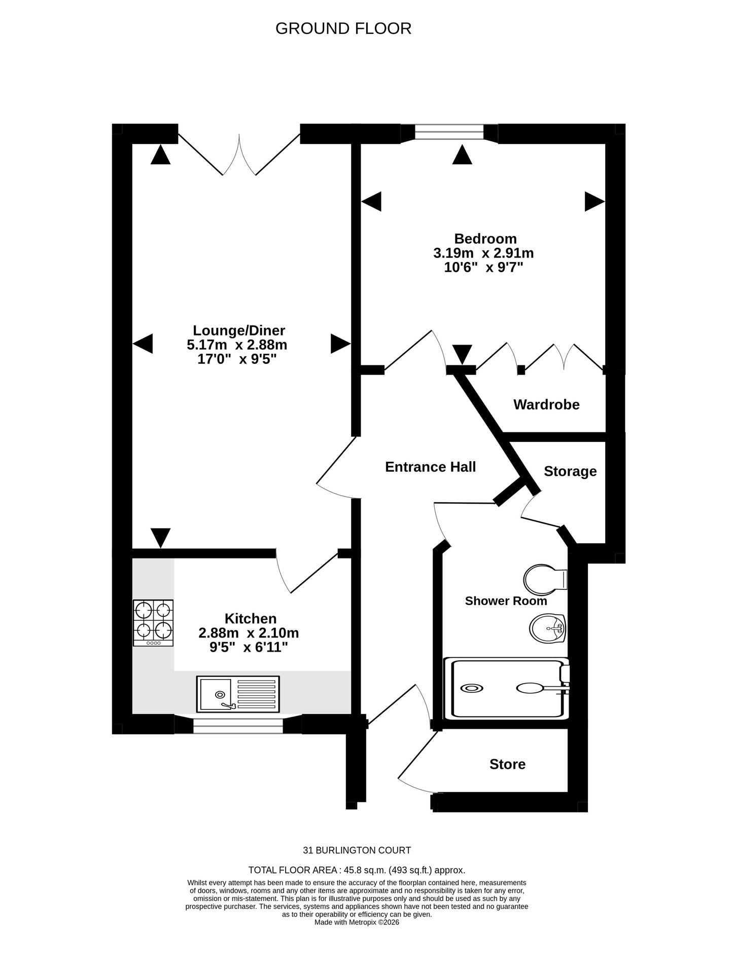 31 Burlington Court, Lower Burlington Road, Bristol floorplan