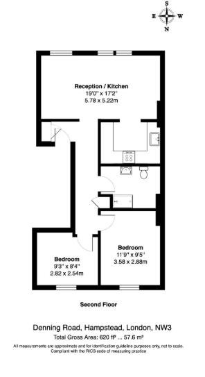 3, 23, Denning Road, London floorplan