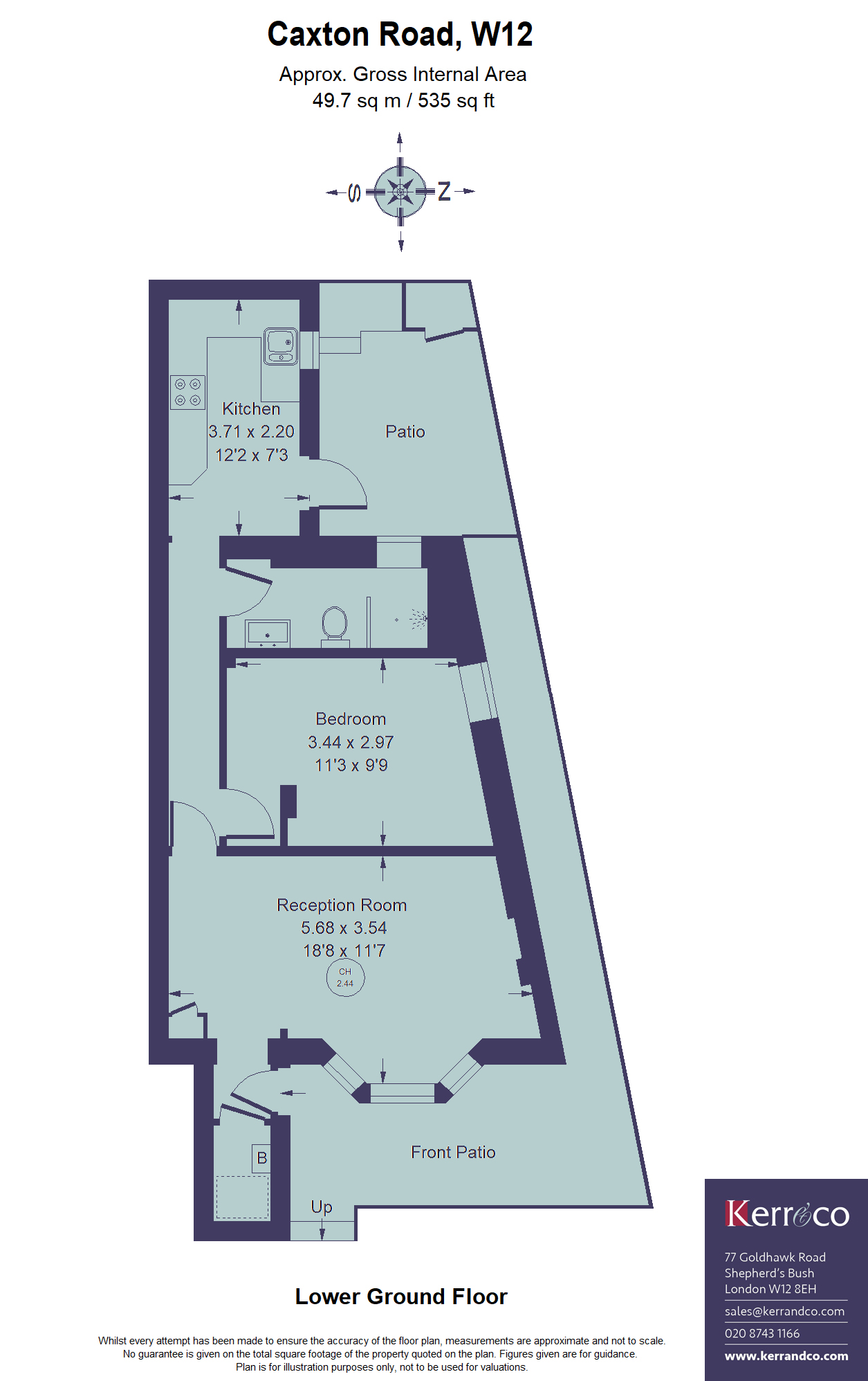 27A, Caxton Road, Shepherd's Bush W12 floorplan