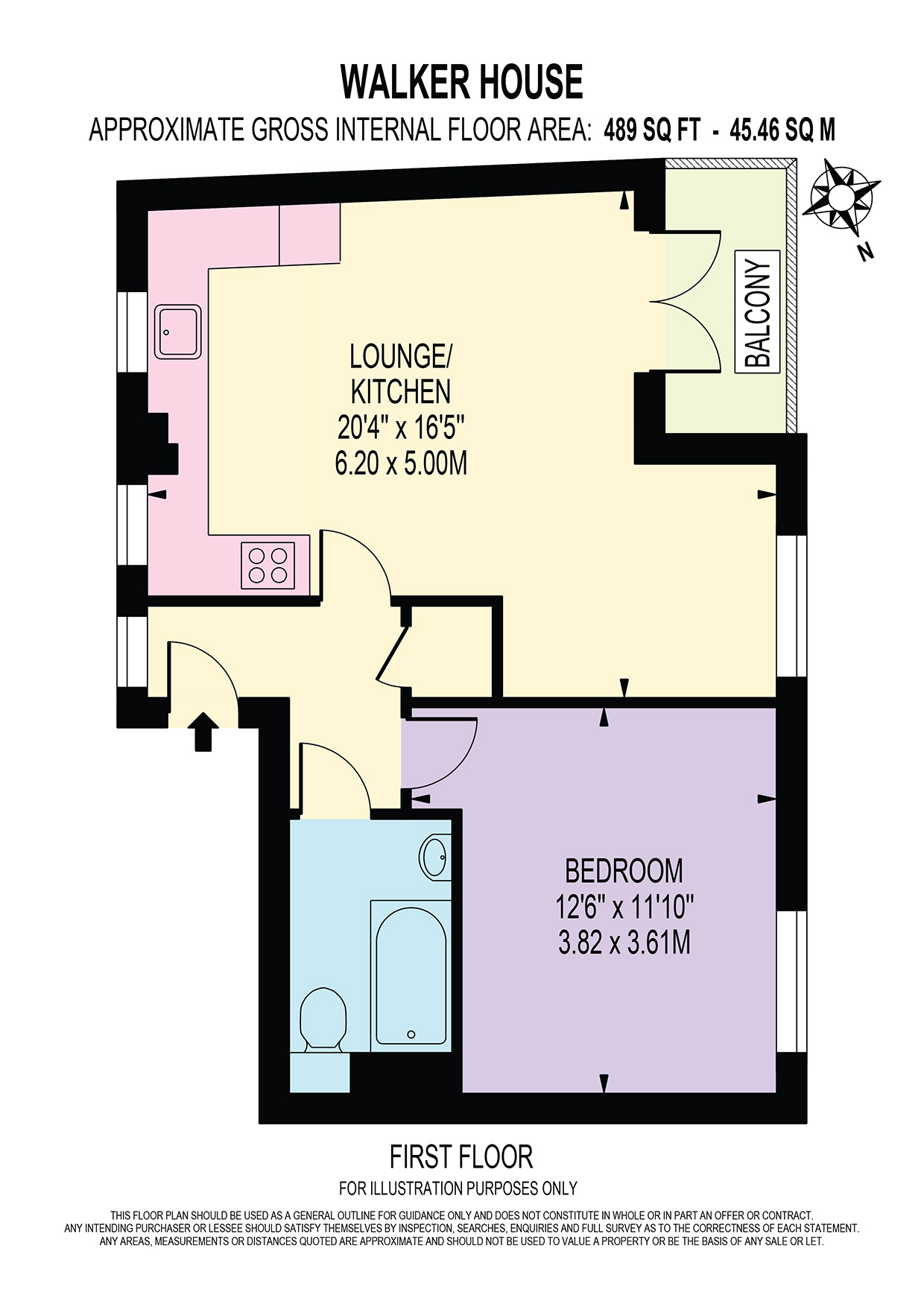 Flat 3,, Walker House, London floorplan
