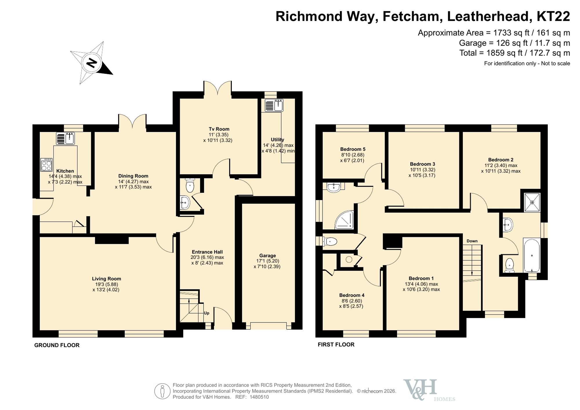 8 Richmond Way, Leatherhead floorplan