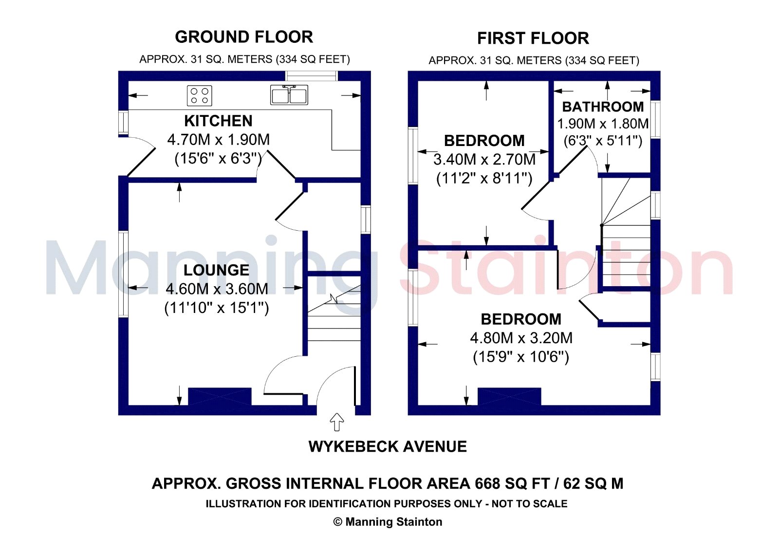 107, Wykebeck Avenue, West Yorkshire floorplan