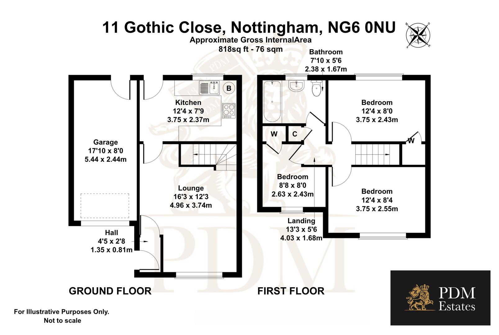 11, Gothic Close, Nottingham floorplan