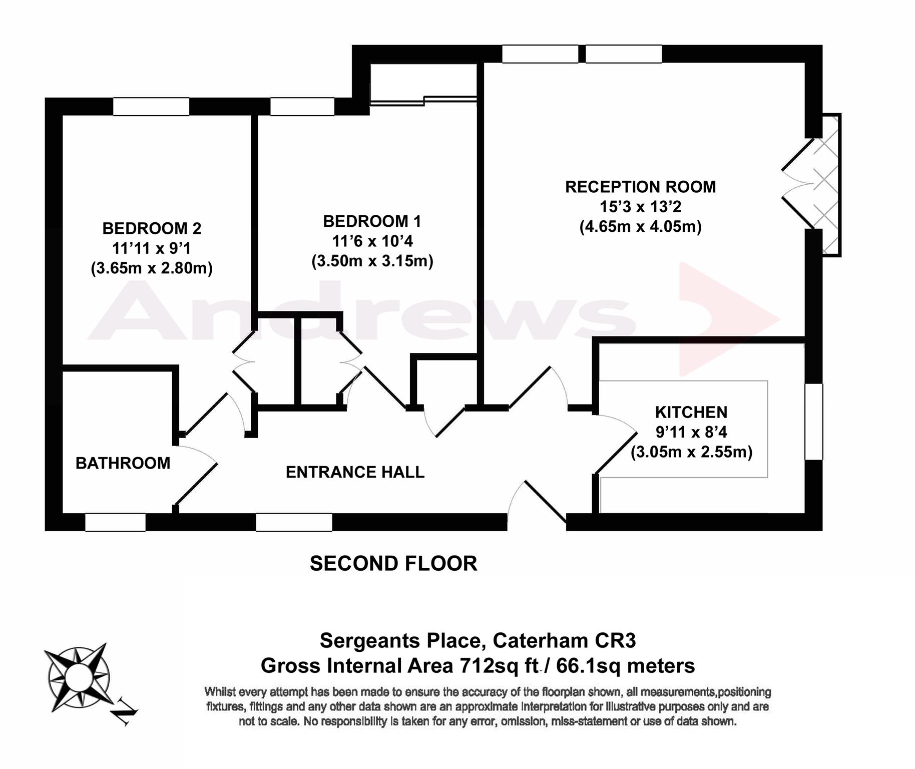 2 Bedrooms Flat for sale in Sergeants Place, Caterham, Caterham CR3