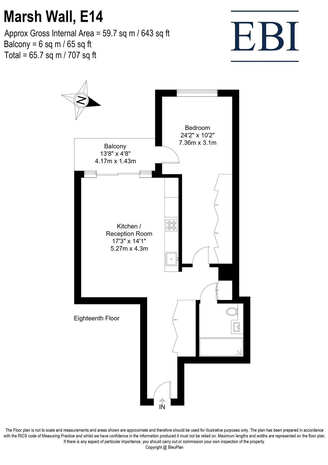 1809, 1 Park Drive, London floorplan