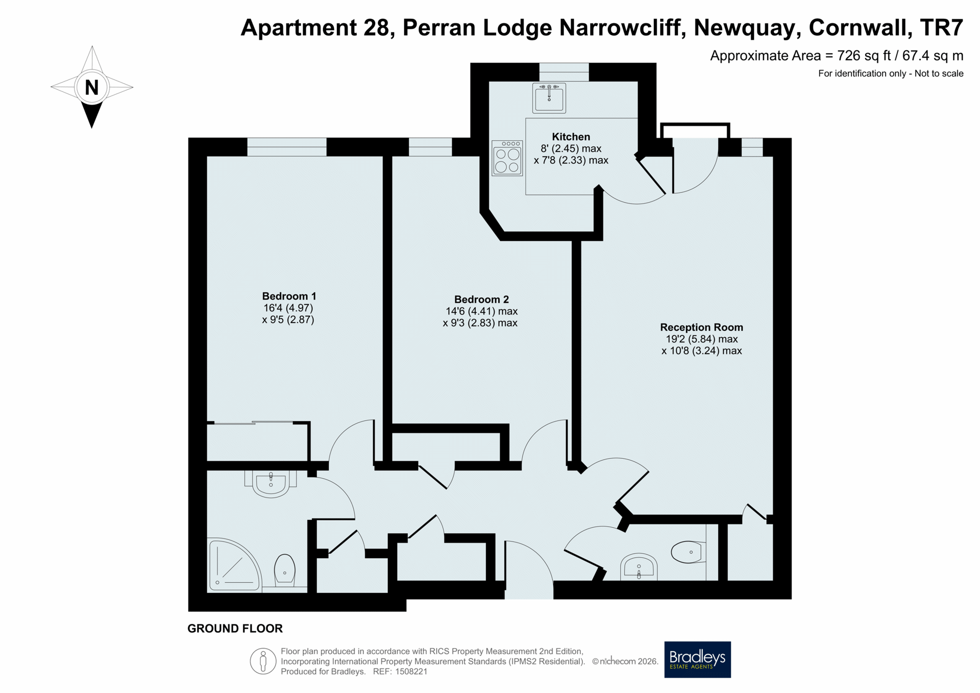 Apartment 28, Perran Lodge,, Narrowcliff, Cornwall floorplan