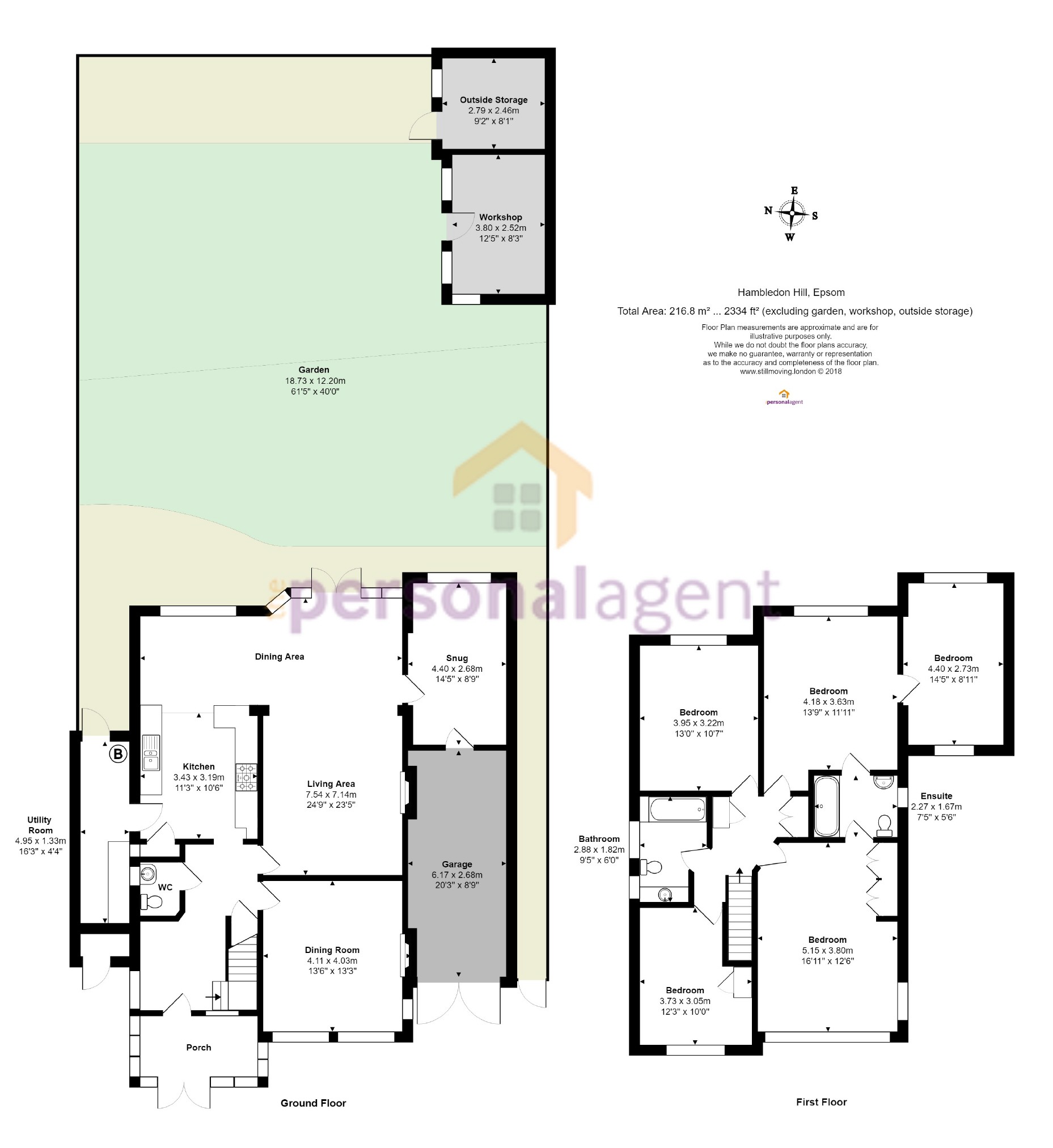 5 Bedrooms Detached house for sale in Hambledon Hill, Epsom, Surrey KT18