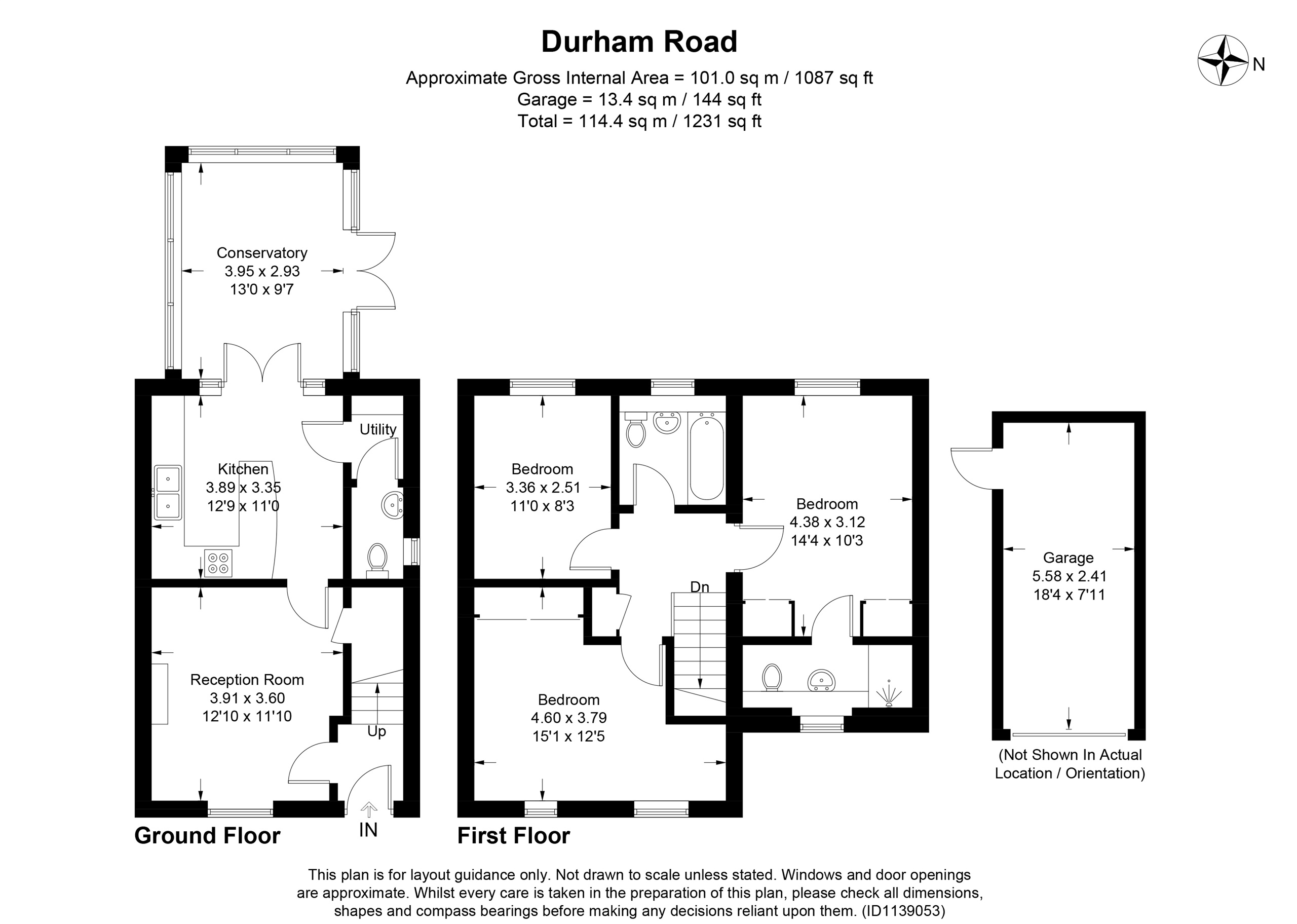 12, Durham Road, Leighton Buzzard floorplan
