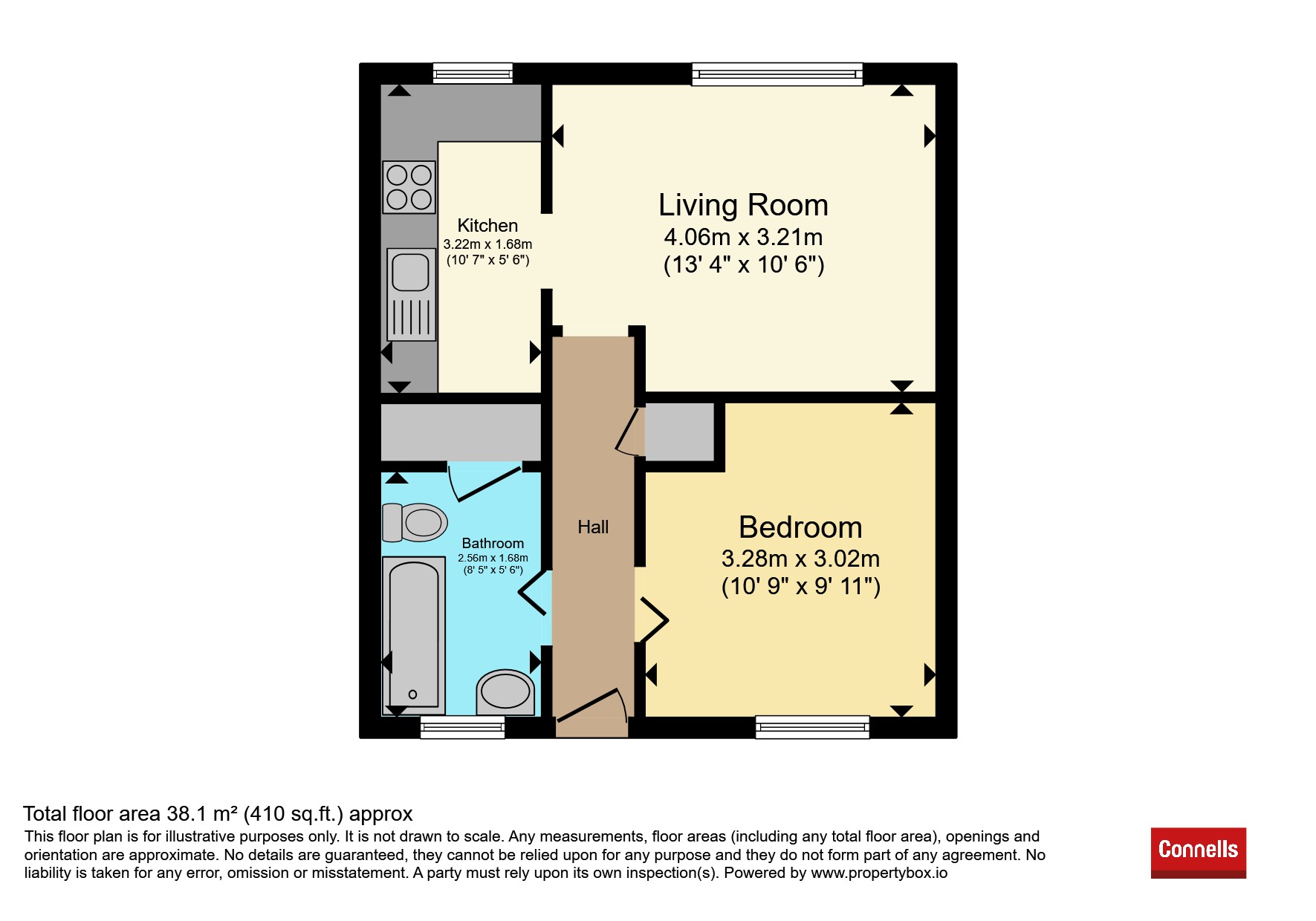 Flat 16, Dukes Mill, Broadwater Road, Romsey floorplan