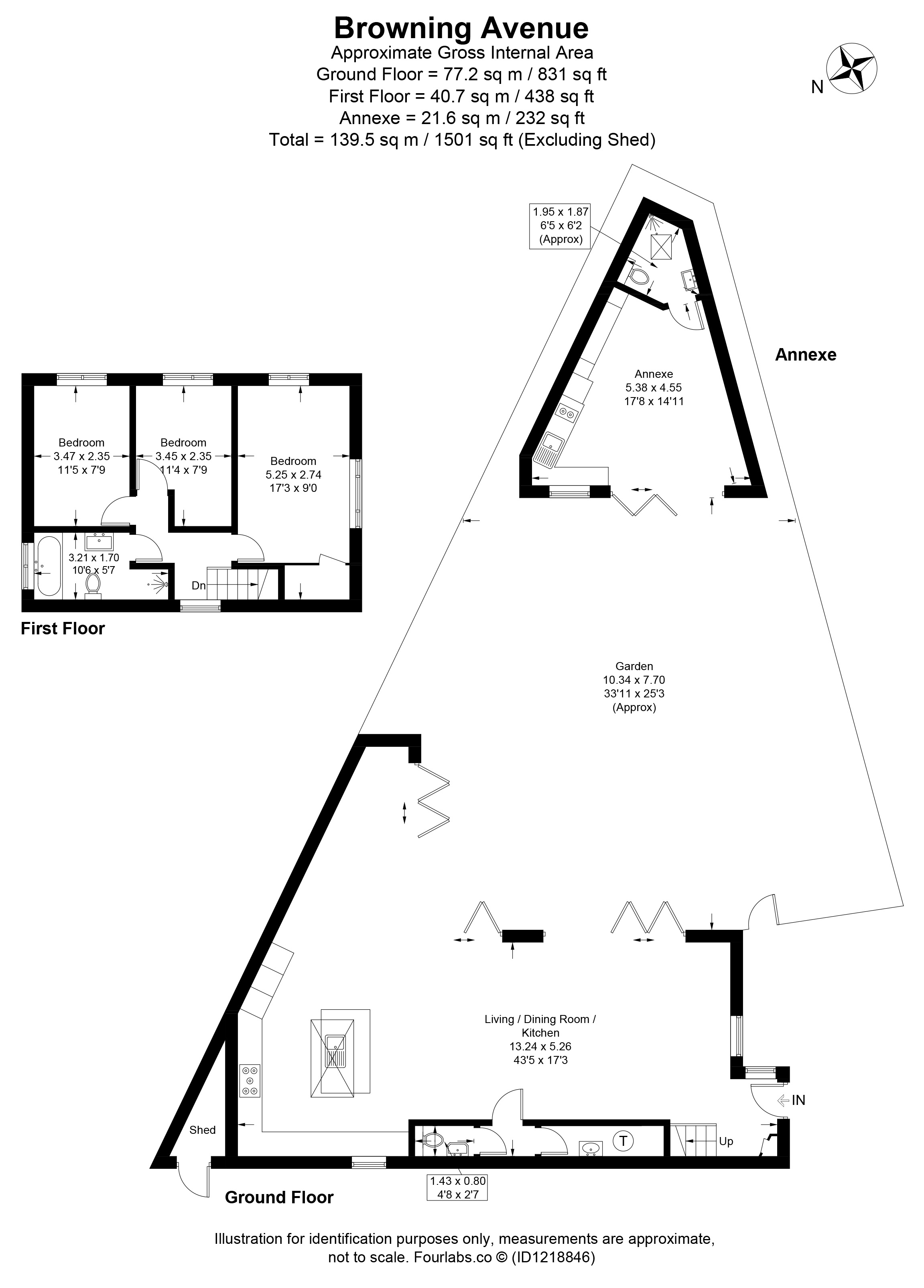 175, Browning Avenue, Worcester Park floorplan