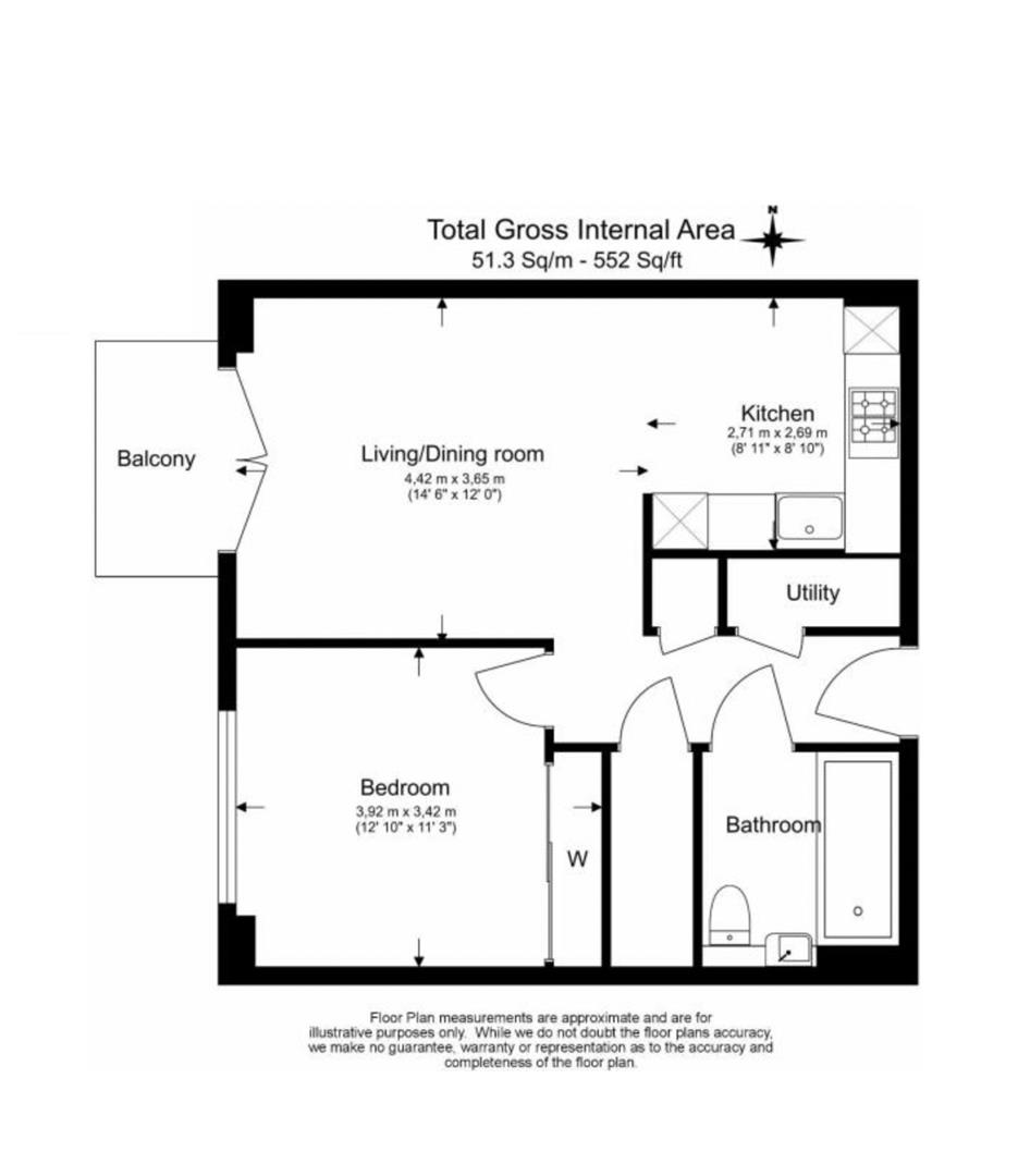 Flat 48 Keybridge, 7A Exchange Gardens, London floorplan