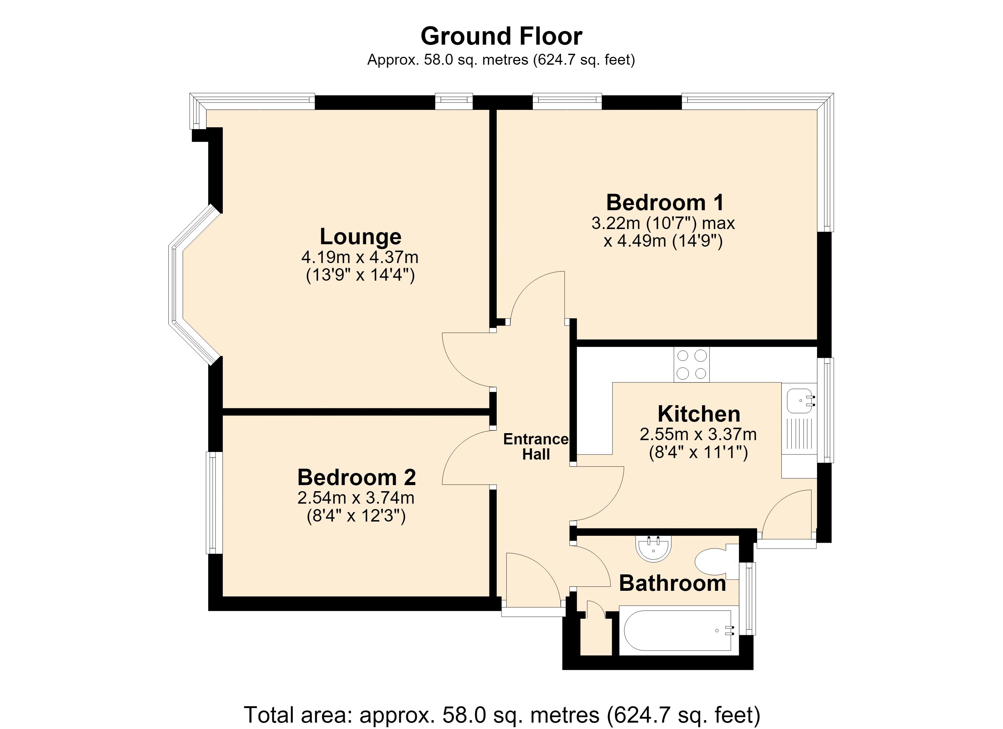 1A, Nugents Court, Hatch End floorplan