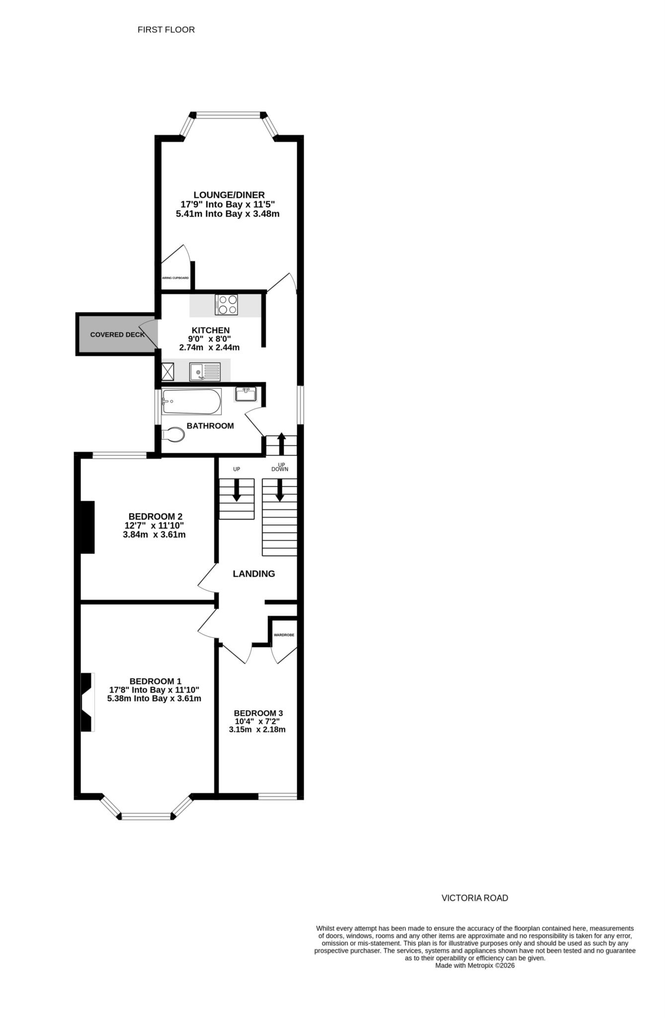 Flat 2, Victoria Road, Exmouth floorplan