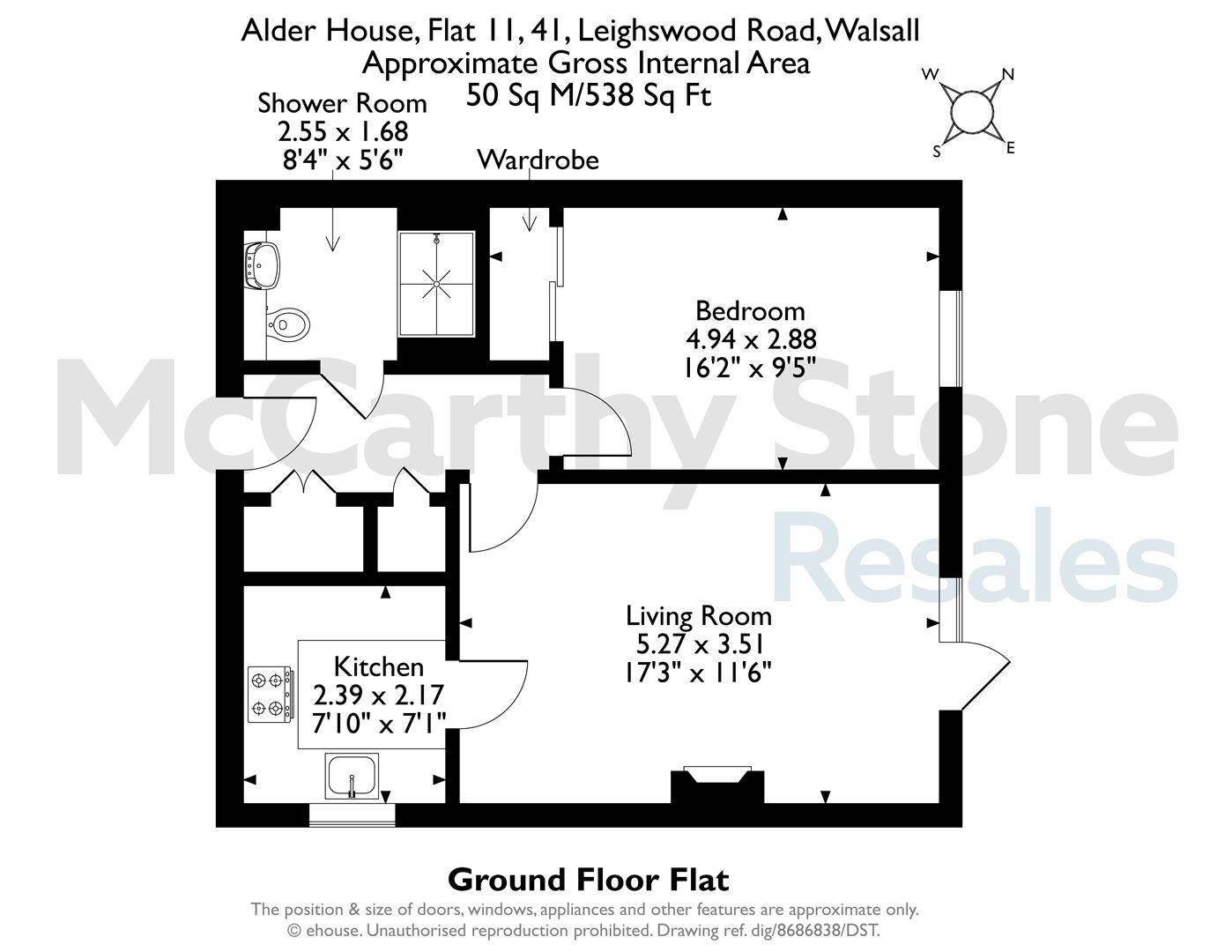 11 Alder House, Leighswood Road, Walsall floorplan