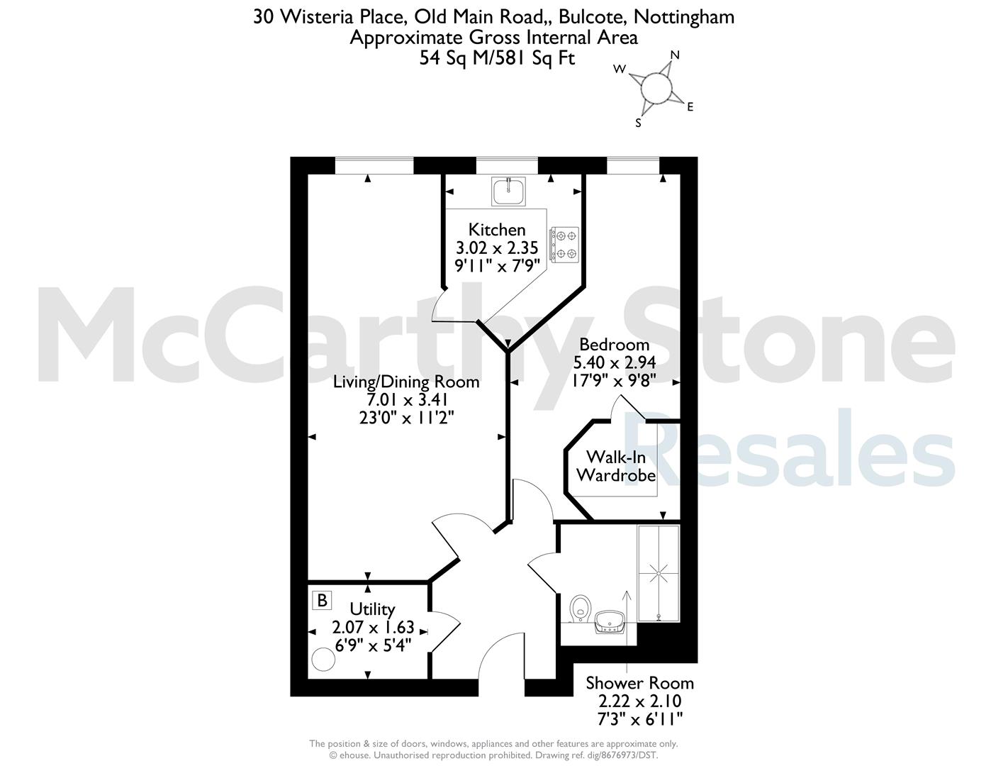 30 Wisteria Place, Old Main Road, Nottingham floorplan