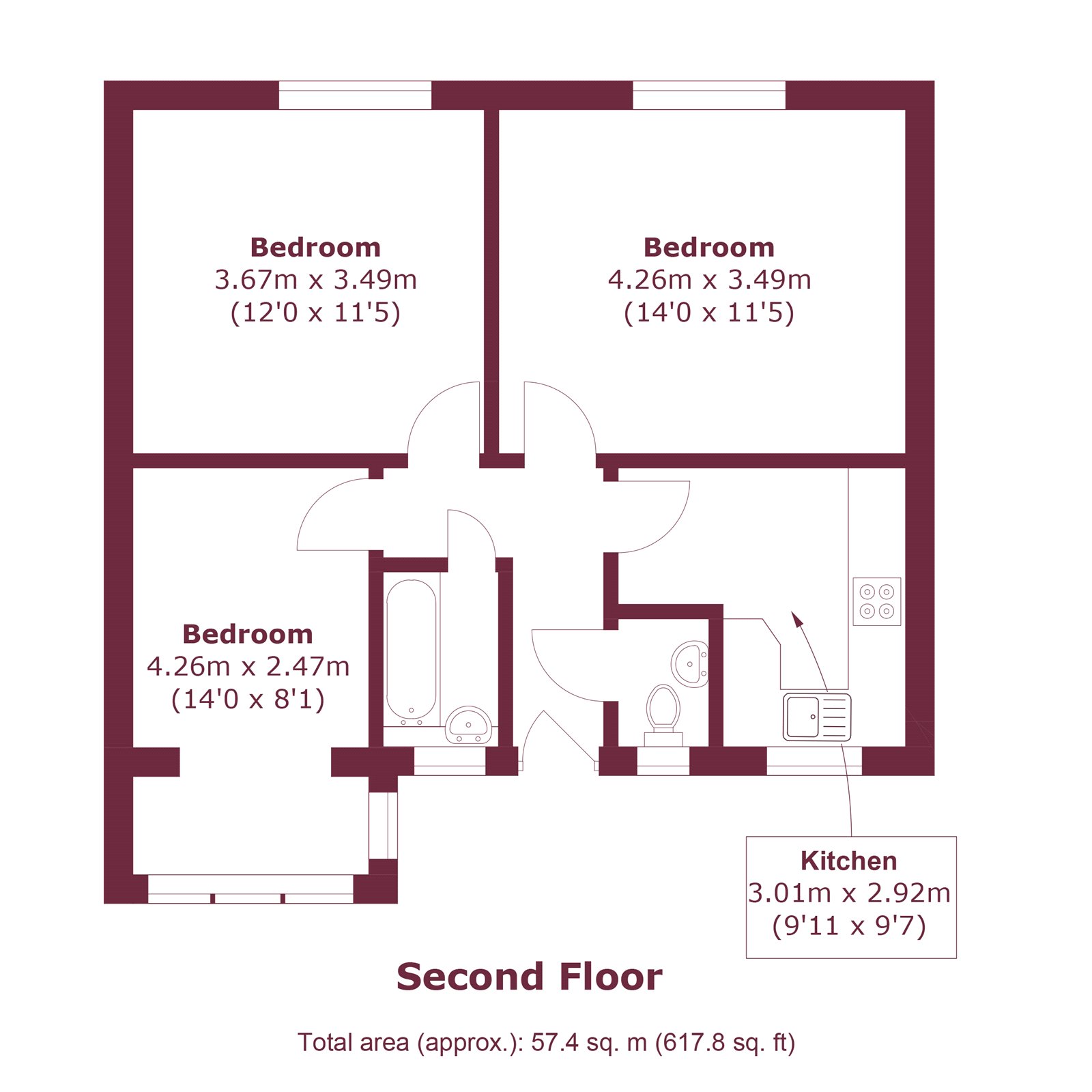Flat 22,, Rogers Estate, London floorplan