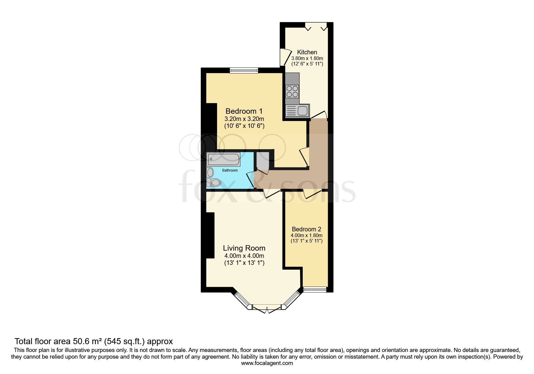 Flat 1, 2, Devonshire Road, Hastings floorplan
