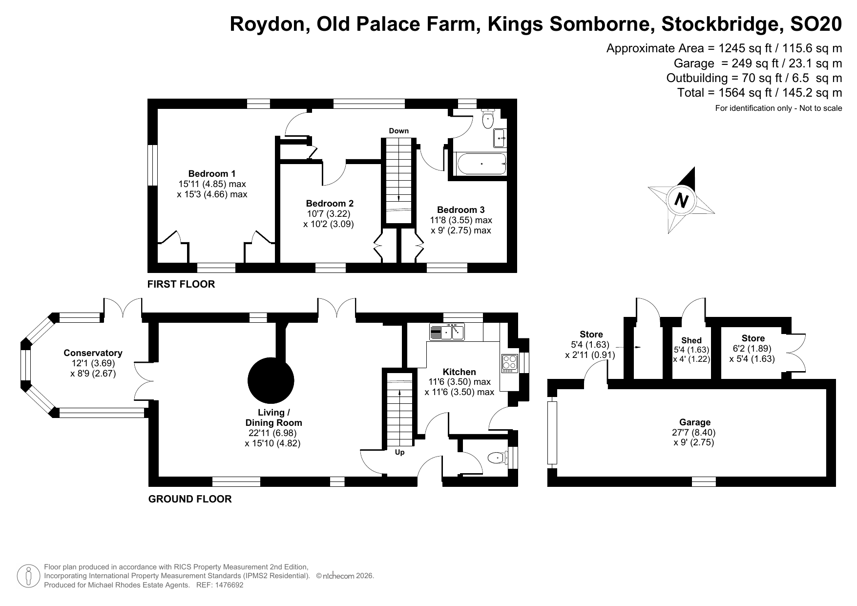 Roydon, Old Palace Farm,, Kings Somborne, Hampshire floorplan