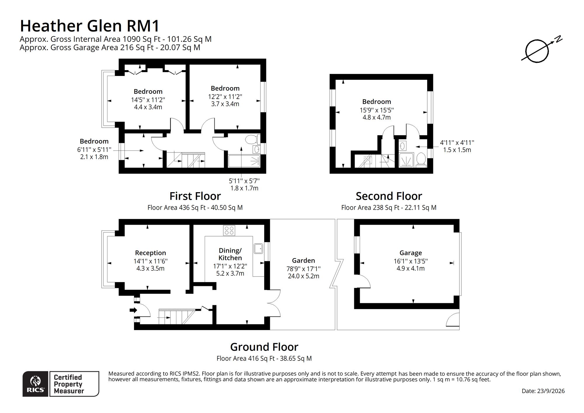 22 Heather Glen, Romford floorplan