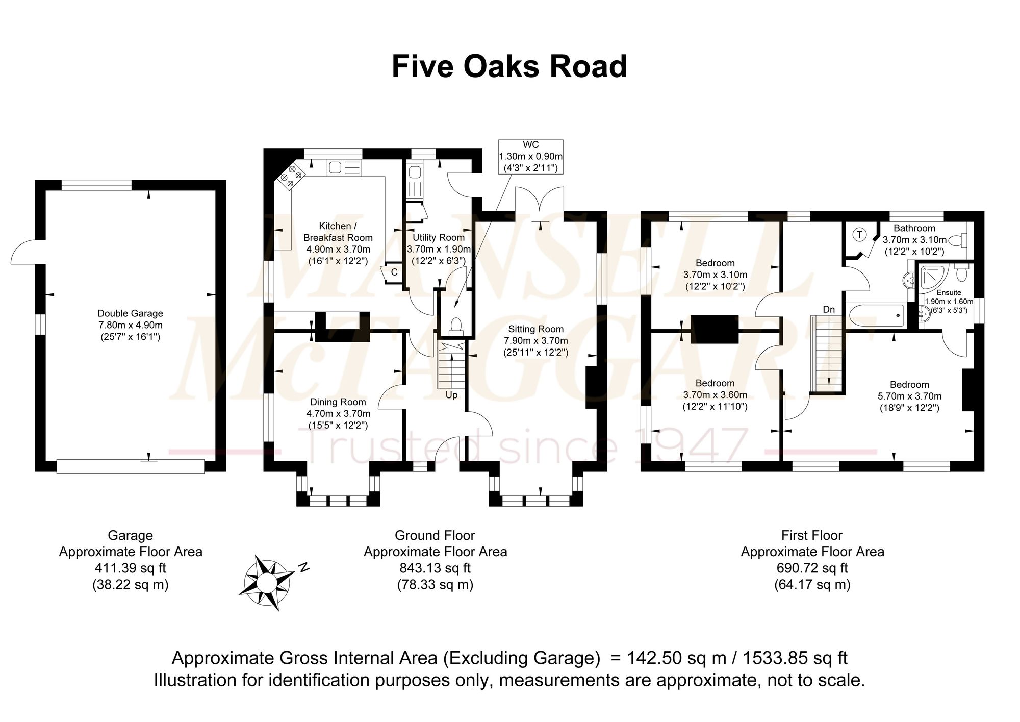 Copeside, Five Oaks Road, Slinfold floorplan