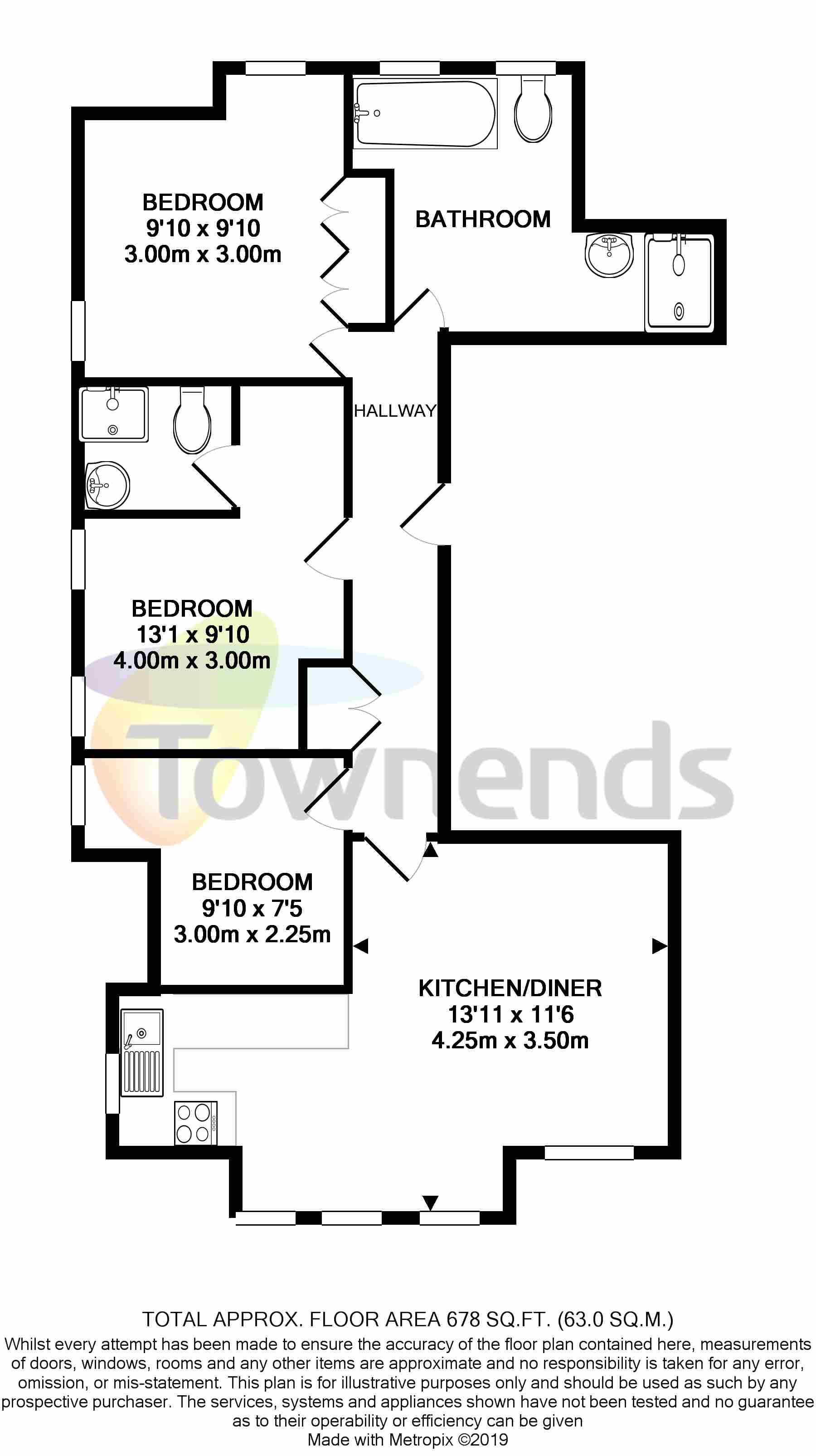 3 Bedrooms Flat to rent in Walpole Court, Ealing Green, Ealing W5