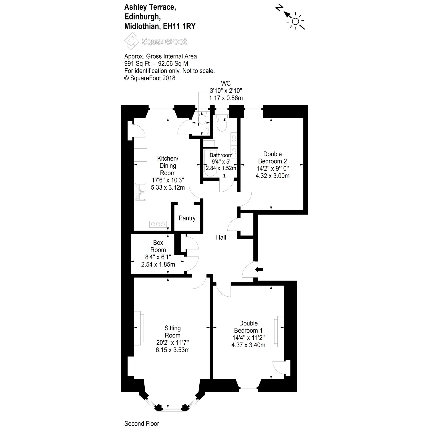 2 Bedrooms Flat for sale in Ashley Terrace, Shandon, Edinburgh EH11