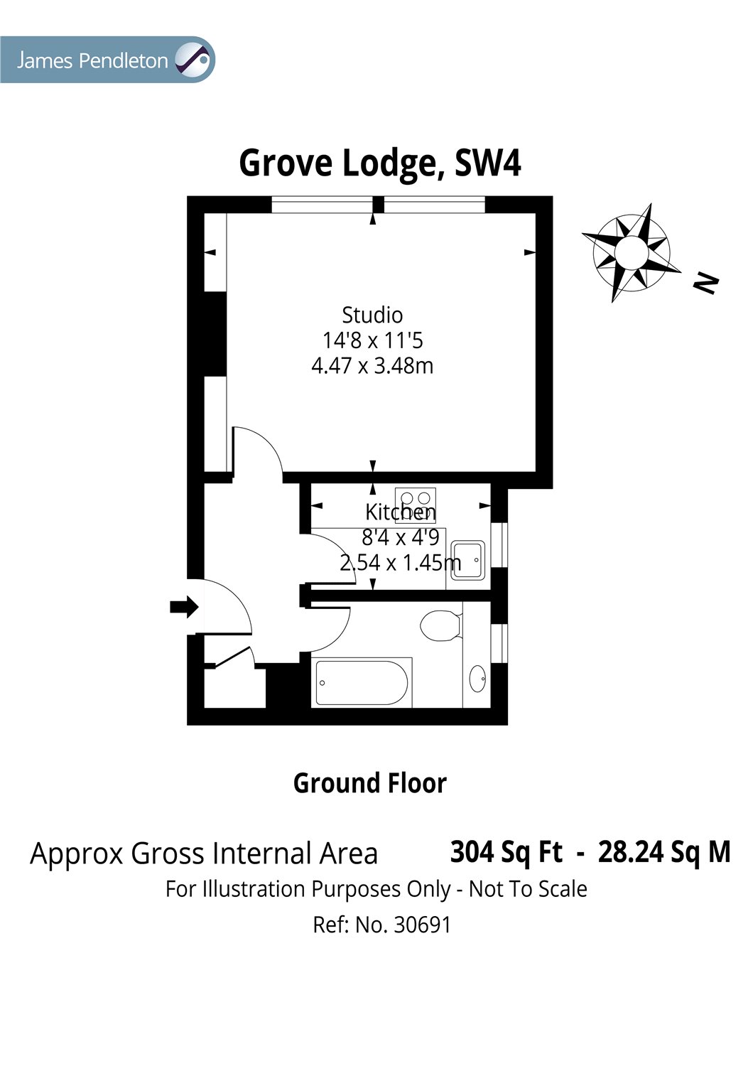1 Bedrooms Flat to rent in Grove Lodge, Crescent Lodge, Clapham SW4