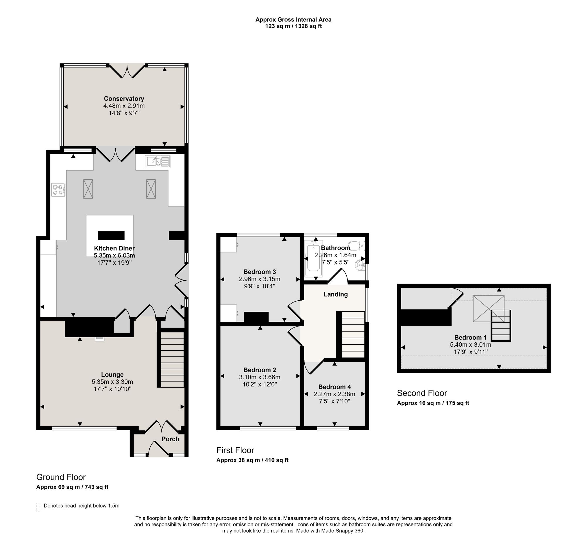 56 Rose Avenue, Manchester floorplan