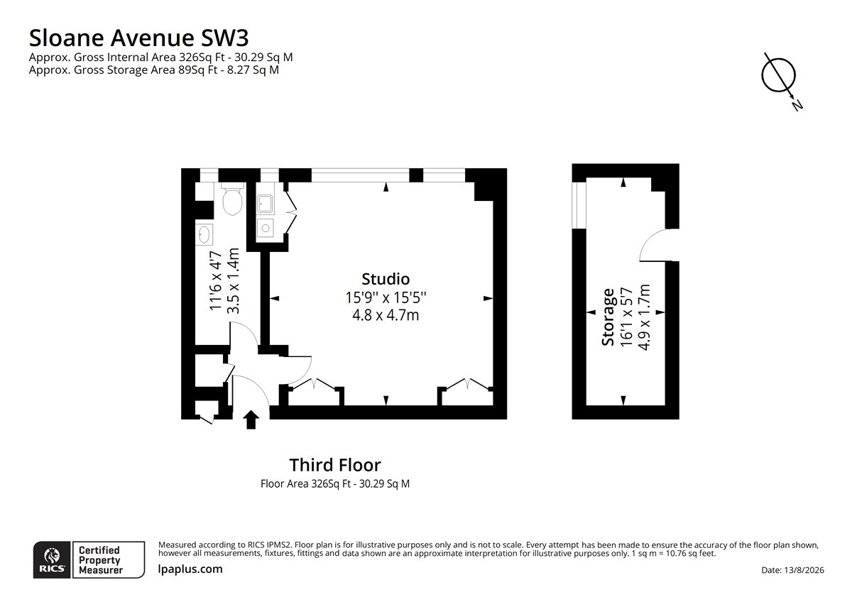 Flat D15, Sloane Avenue Mansions,, Sloane Avenue, London floorplan