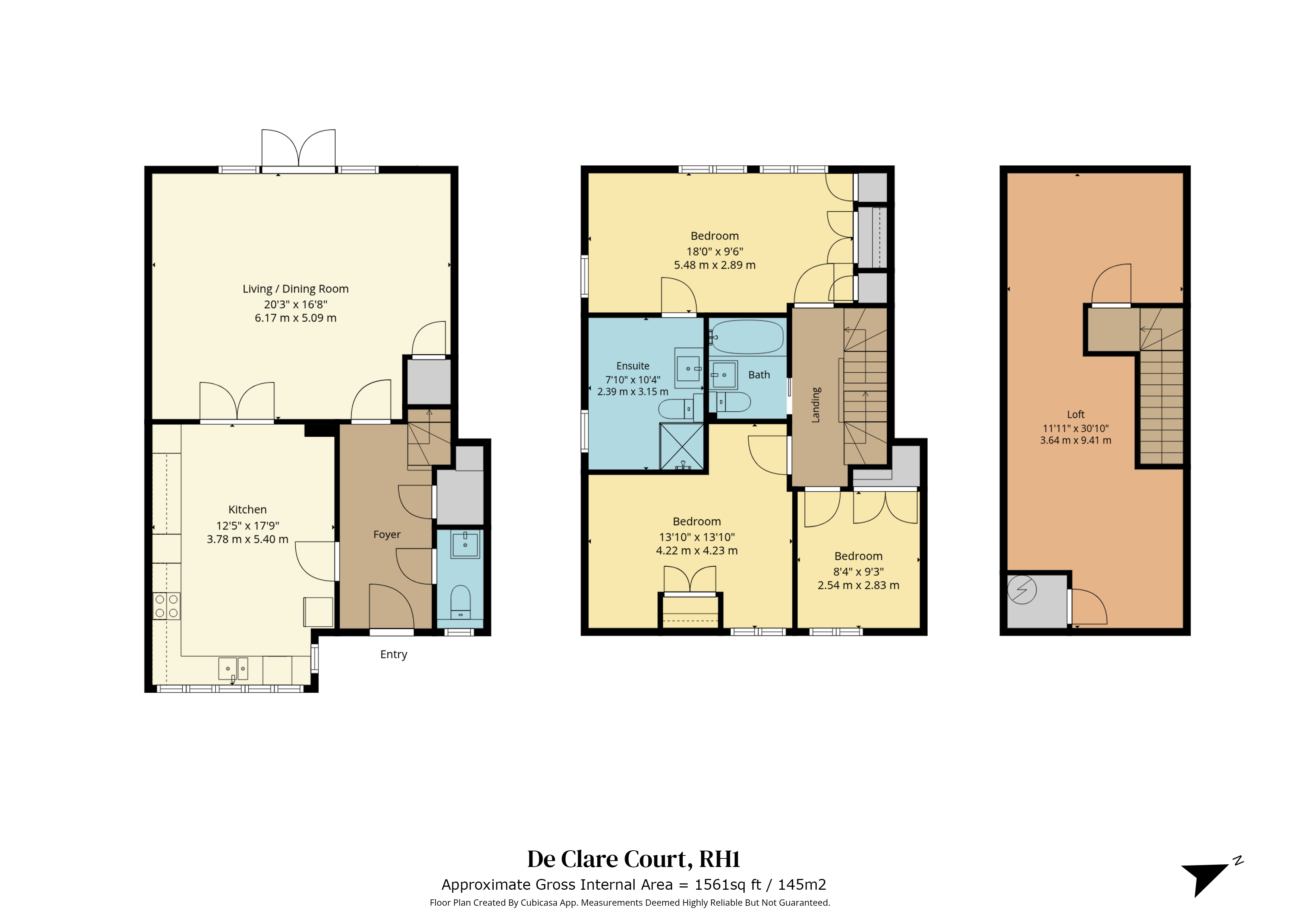1, De Clare Court, Redhill floorplan