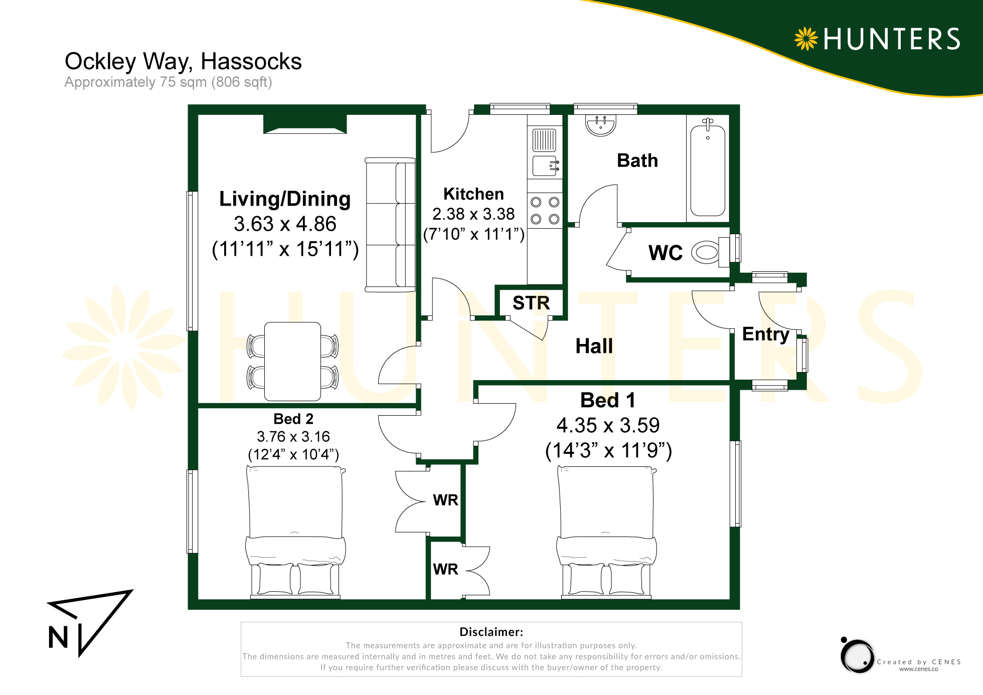 61, Ockley Way, West Sussex floorplan