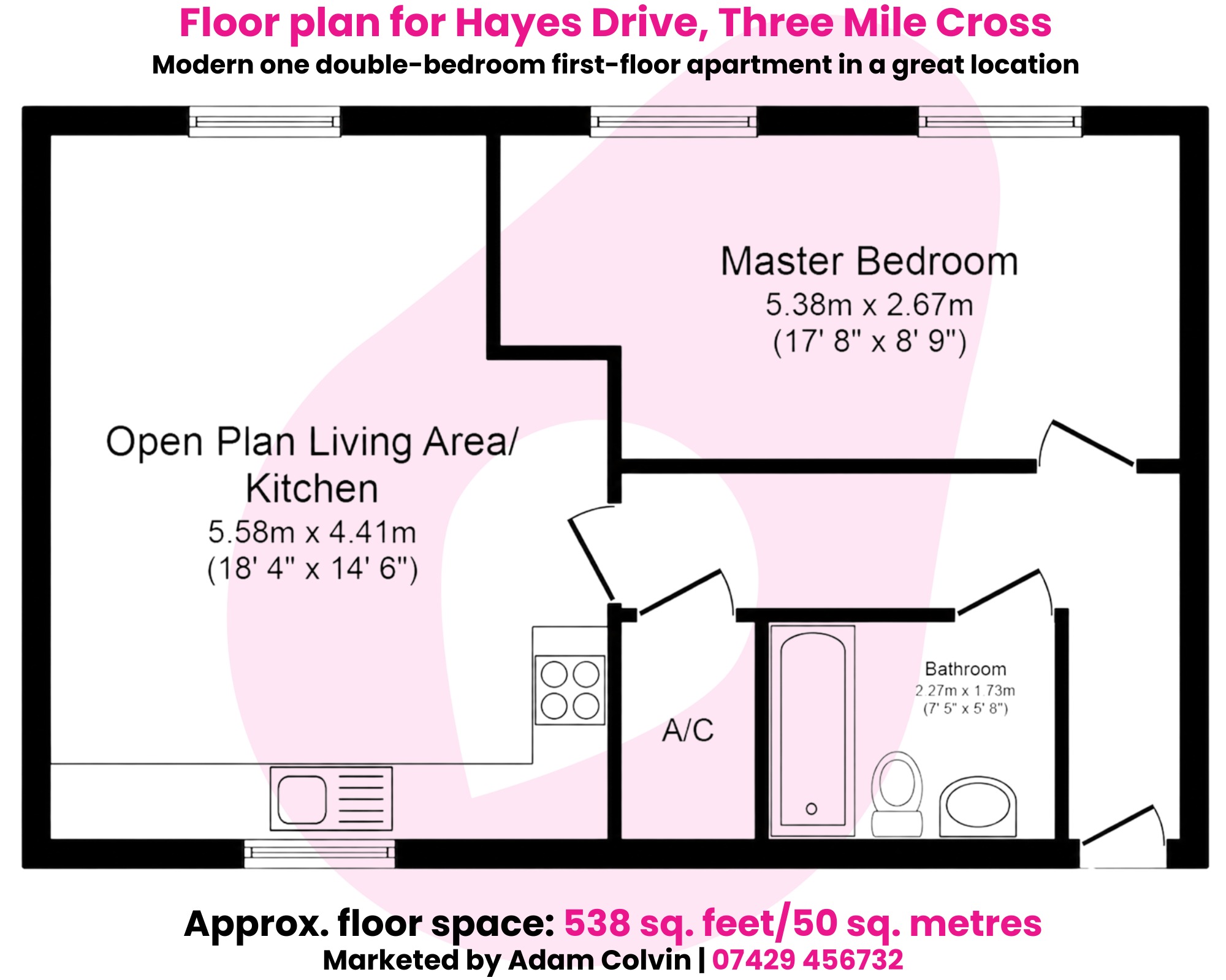Flat 5, 1 Hayes Drive, Reading floorplan