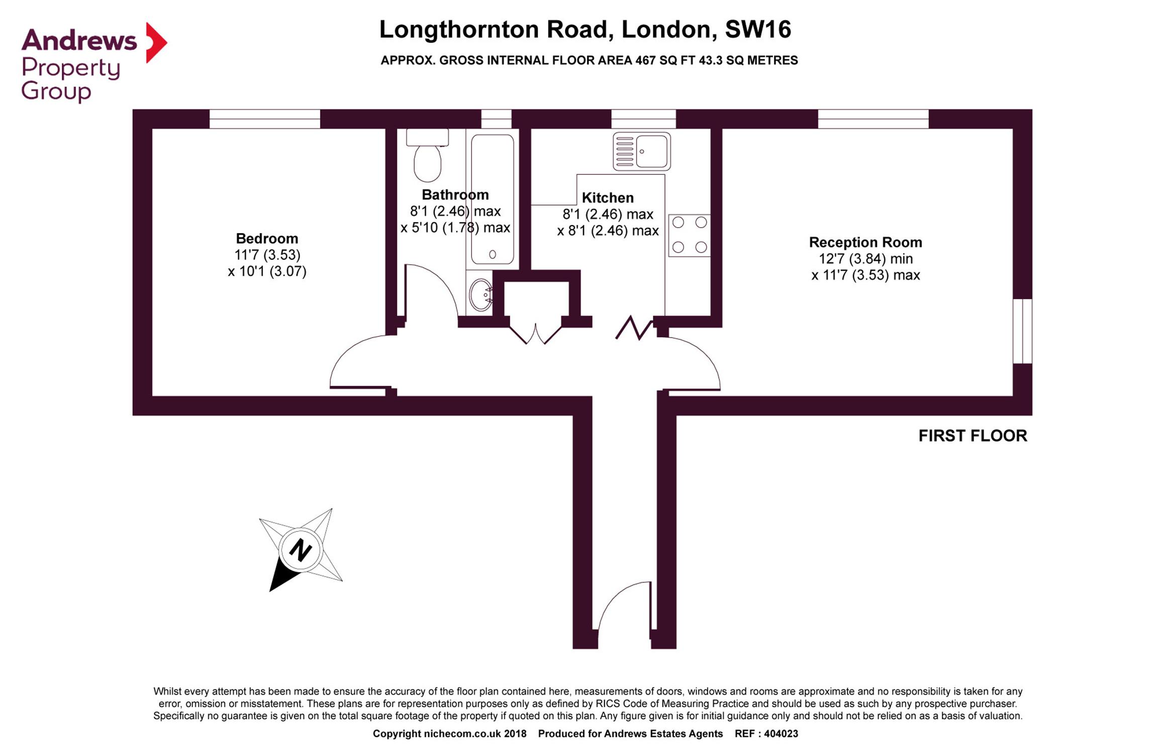 1 Bedrooms Flat for sale in Longthornton Road, London SW16