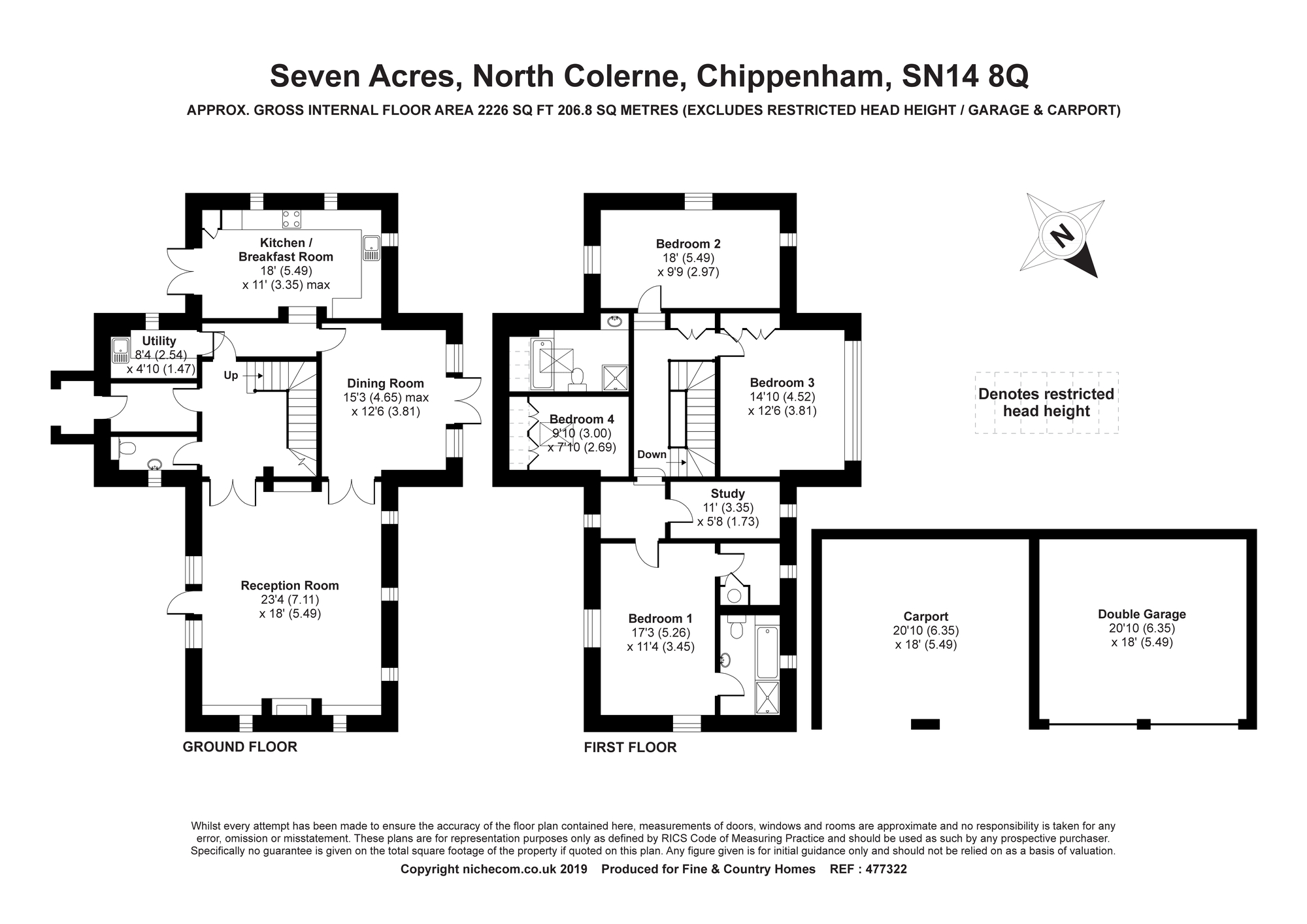 4 Bedrooms Detached house for sale in North Colerne, Chippenham, Wiltshire SN14