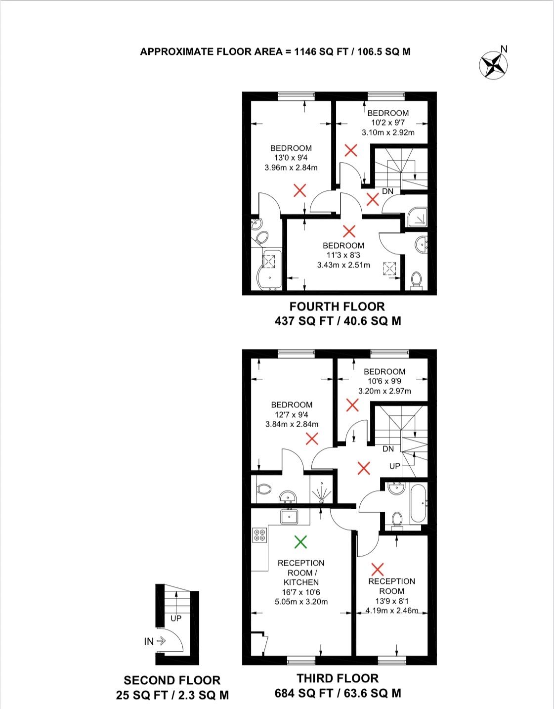 Top Floor, 44, Sutherland Avenue, London floorplan