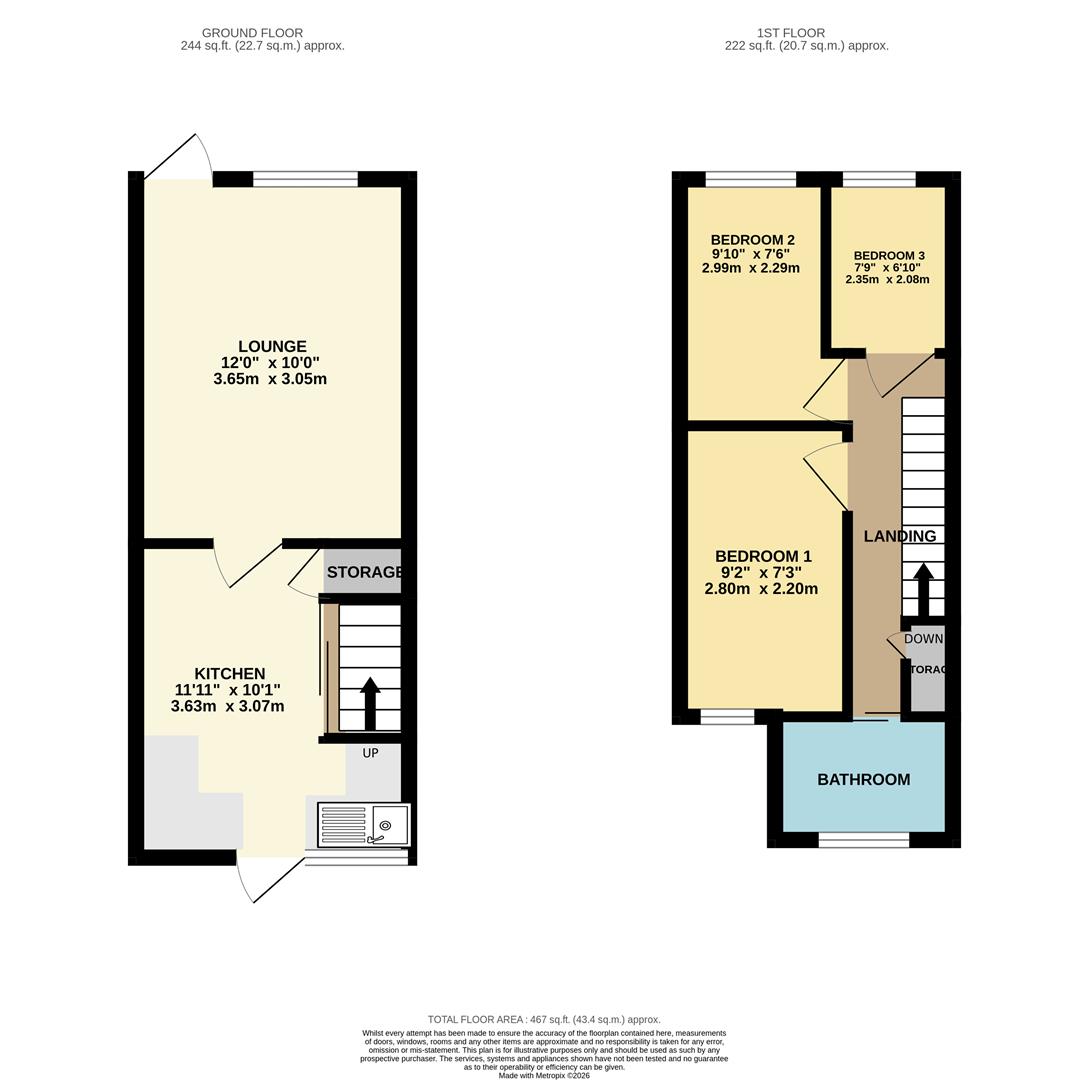 53, Ticknall Road, Swadlincote floorplan