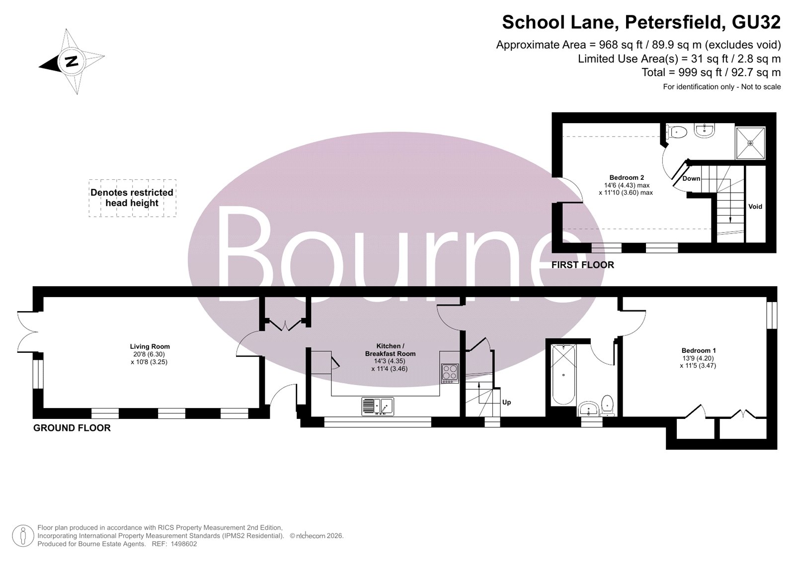 13A,, School Lane, Petersfield floorplan