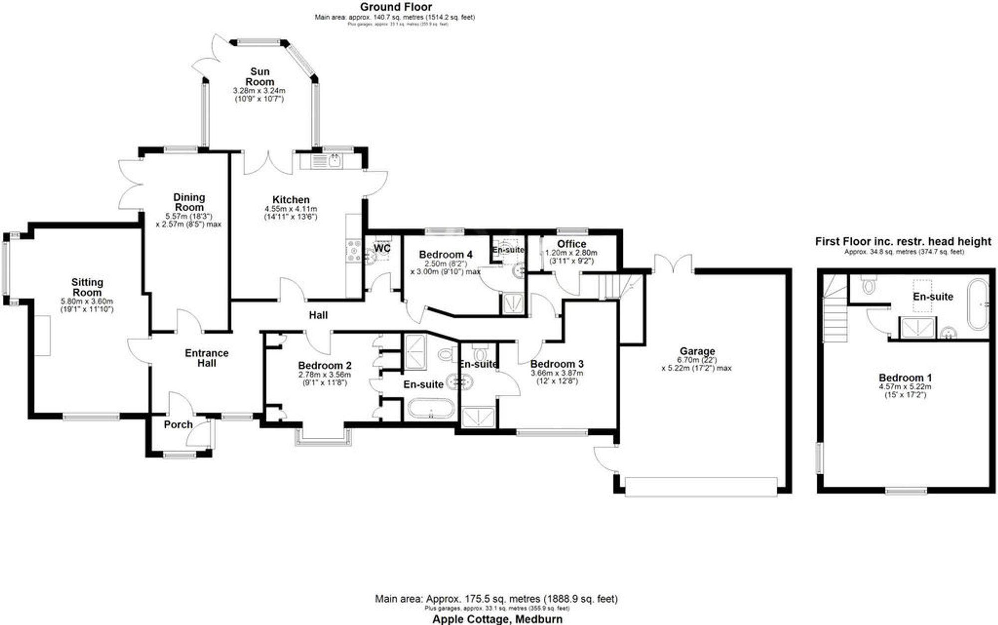 Apple Cottage, Newcastle Upon Tyne floorplan