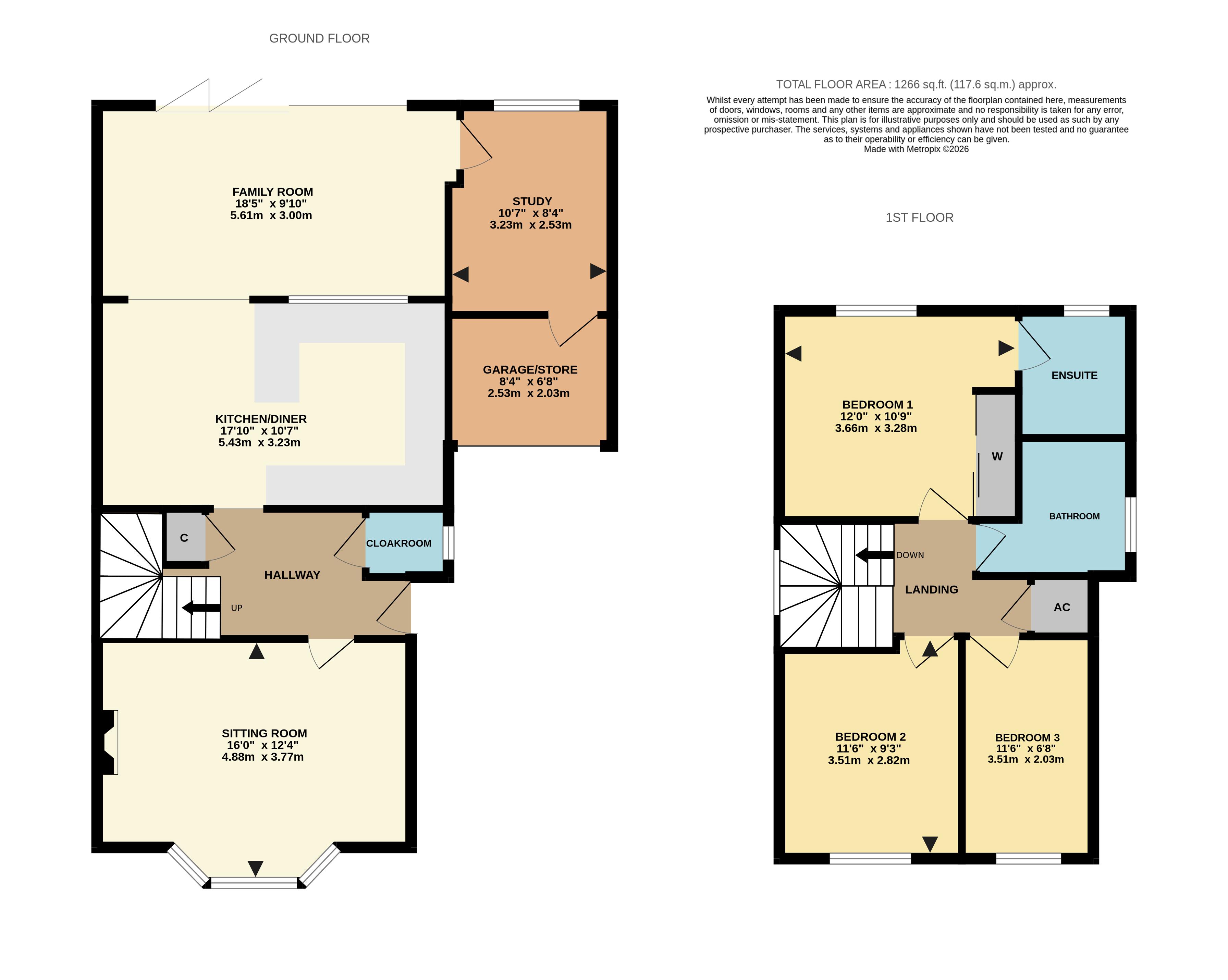 12, Quebec Close, Horley floorplan