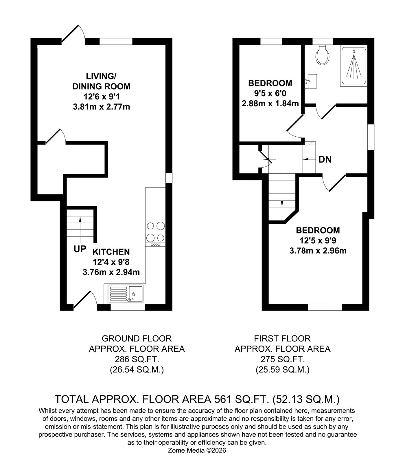 Tapsters Cottage, The Green, Tonbridge floorplan