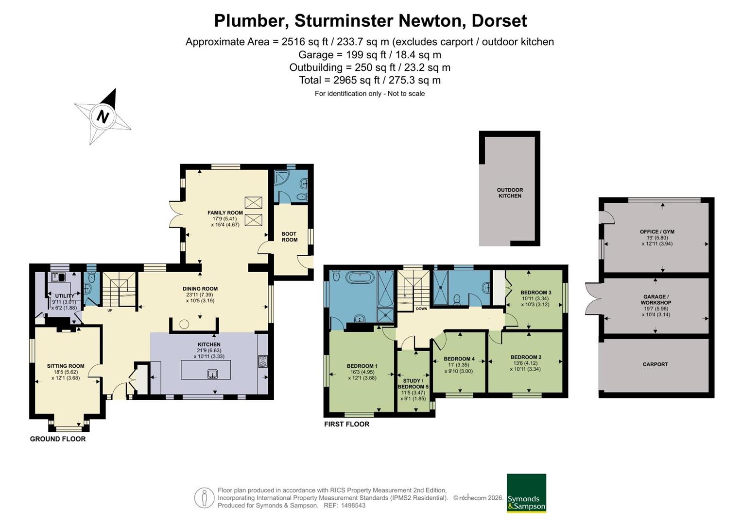 Plumber Farmhouse, Plumber, Sturminster Newton floorplan