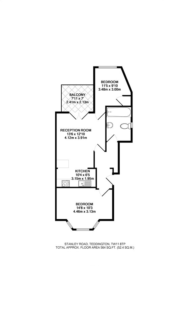 Stanley Road, Teddington TW11, 2 bedroom flat for sale 59806737