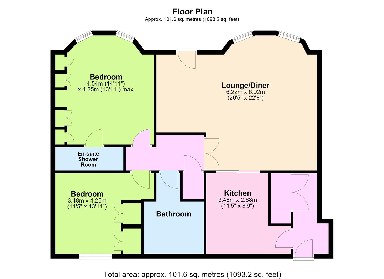Flat 4, Nautilus, Marine Parade, Worthing floorplan