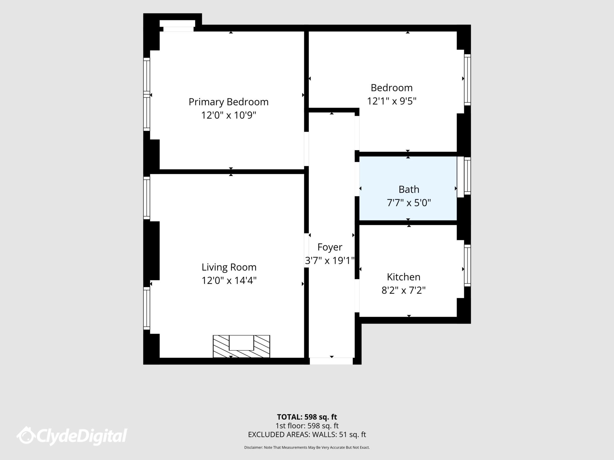 Flat 0/1, Burnside Terrace, Easwlad Bank, Johnstone floorplan