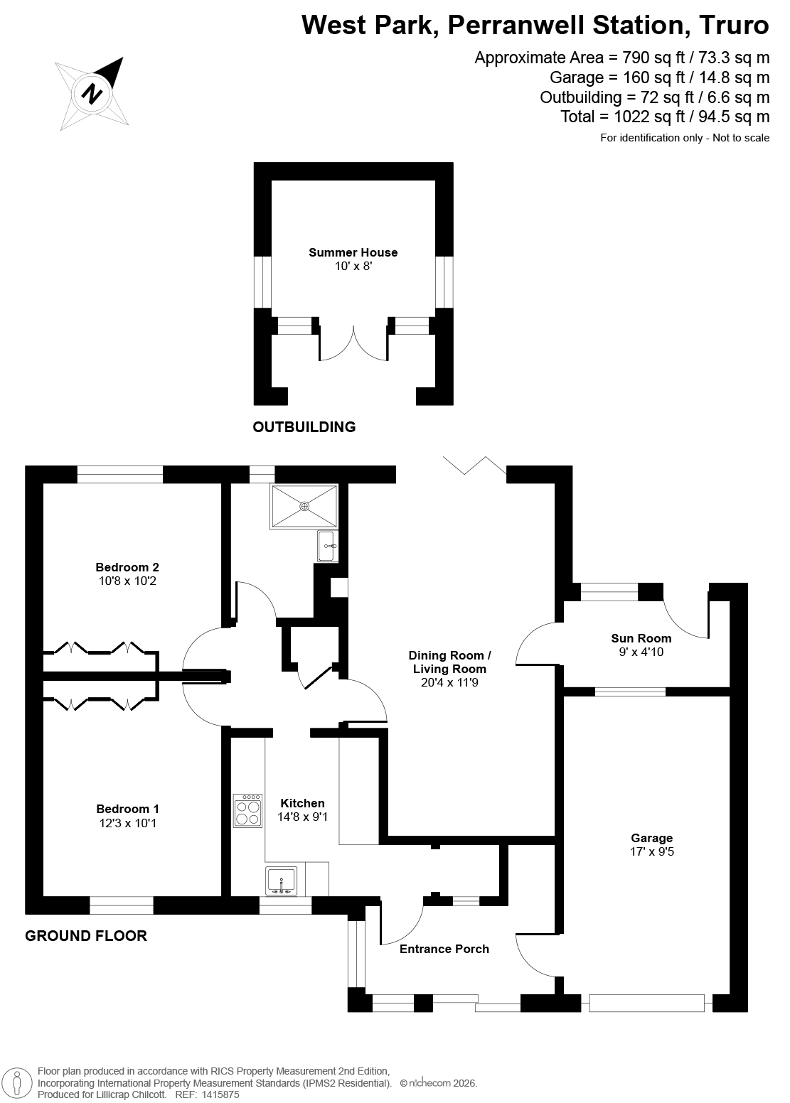 Lamorna, 5 West Park, Truro floorplan