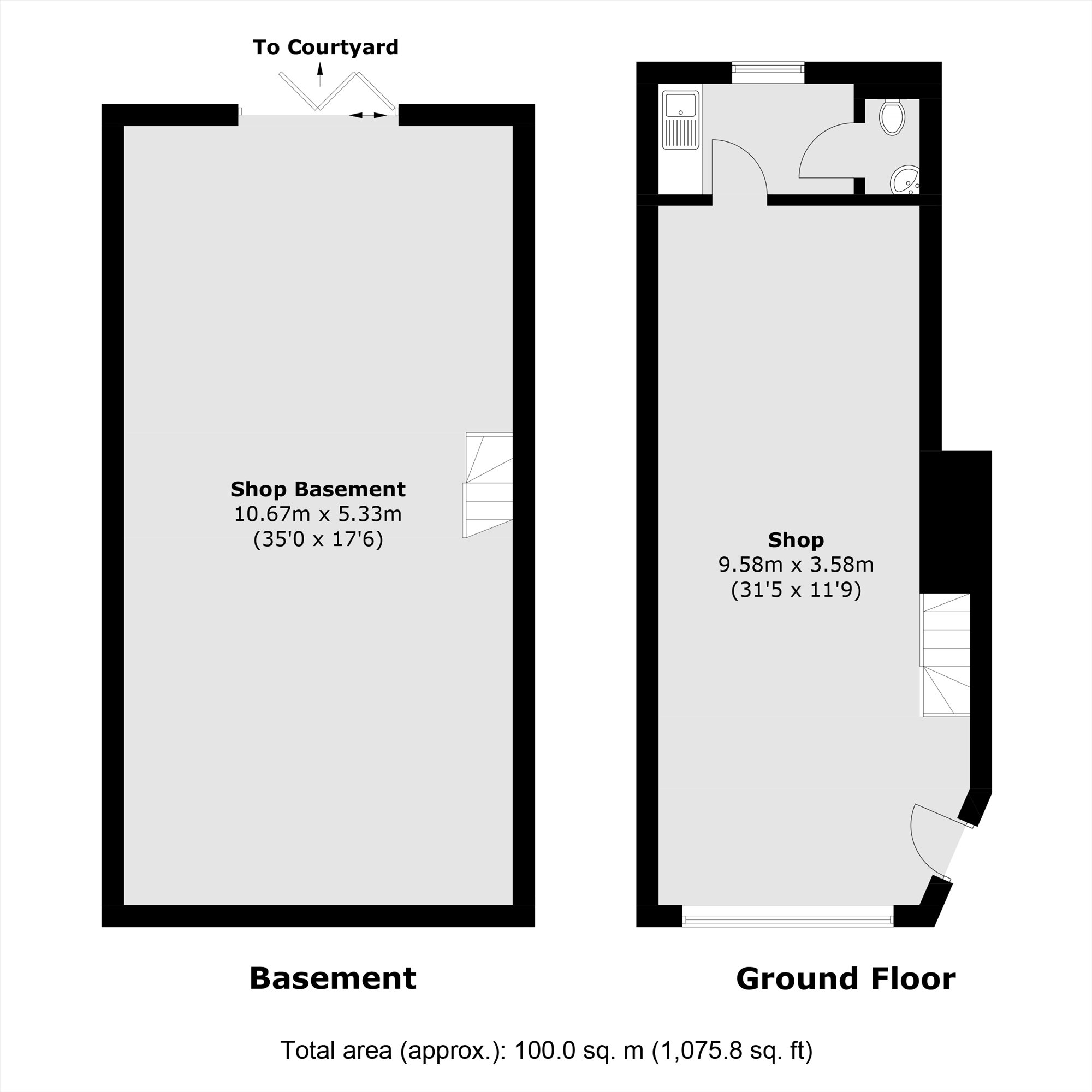 Basement And Ground Floors, 40, Offord Road, London floorplan