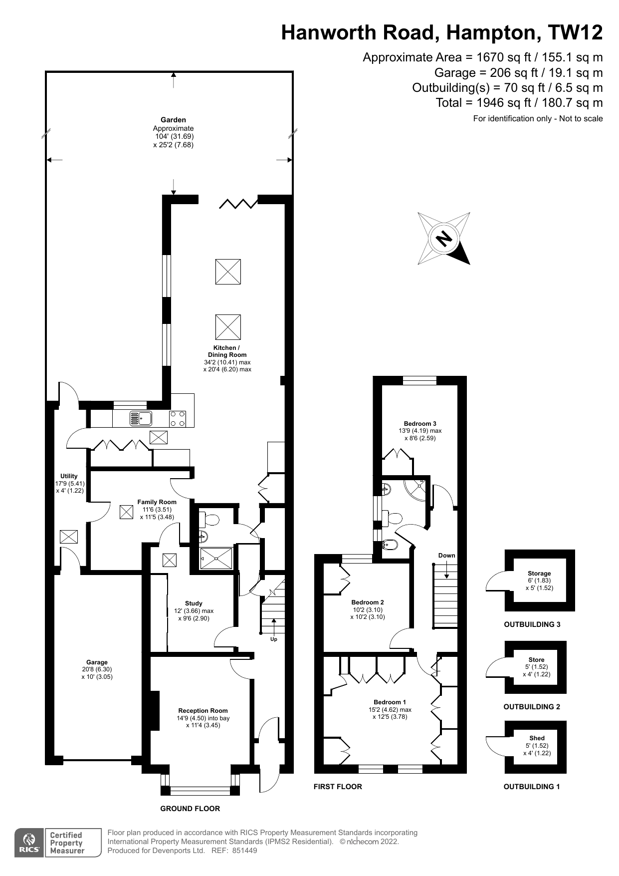 249, Hanworth Road, London floorplan