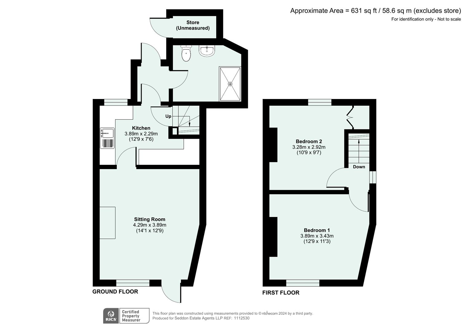 12, New Buildings, Tiverton floorplan